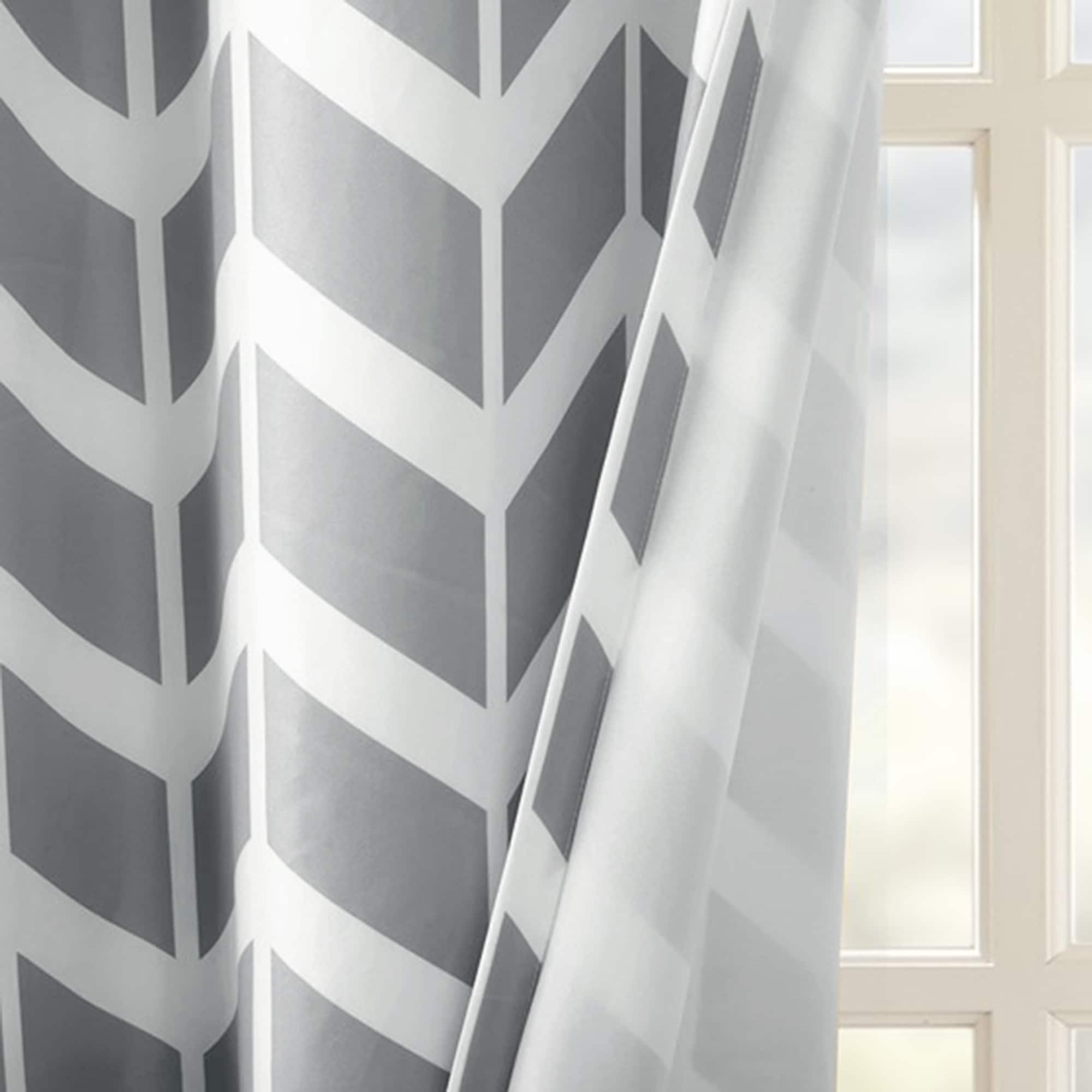 Intelligent Design Rayna Chevron Room Darkening Grommet Panel Pair