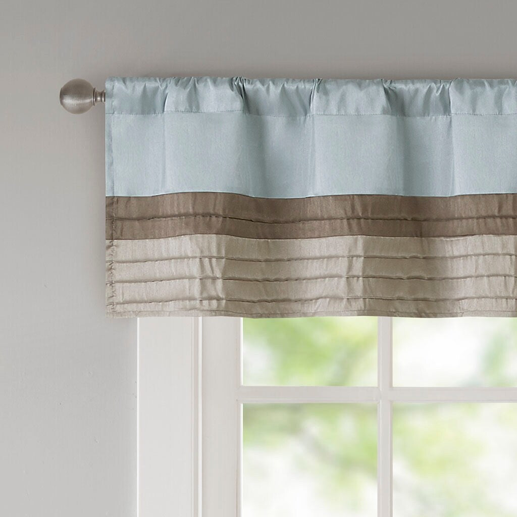 Gracie Mills Nixon Polyoni Pintuck Rod Pocket Window Valance