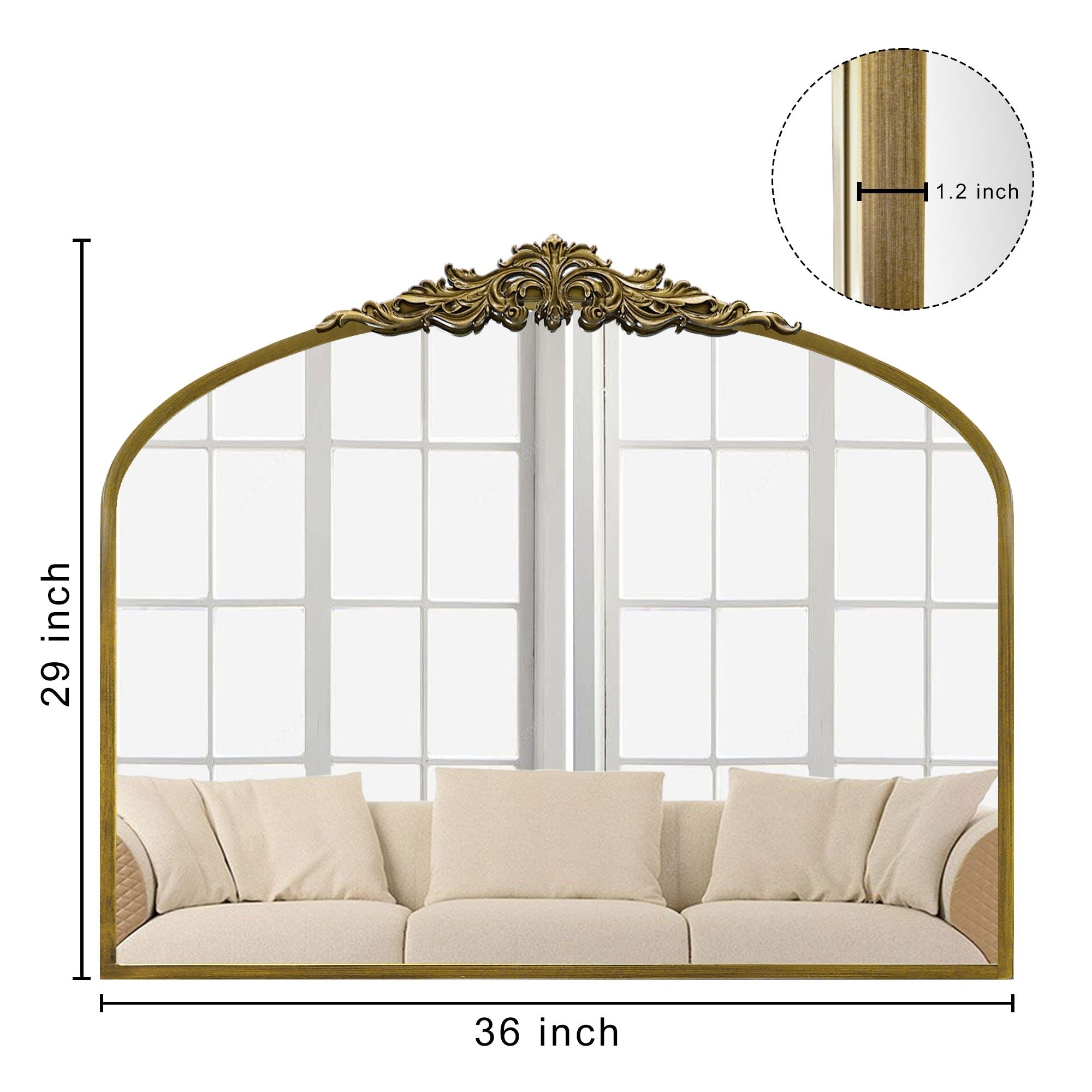 Ornate Vintage Mirror Baroque Gold Mirror
