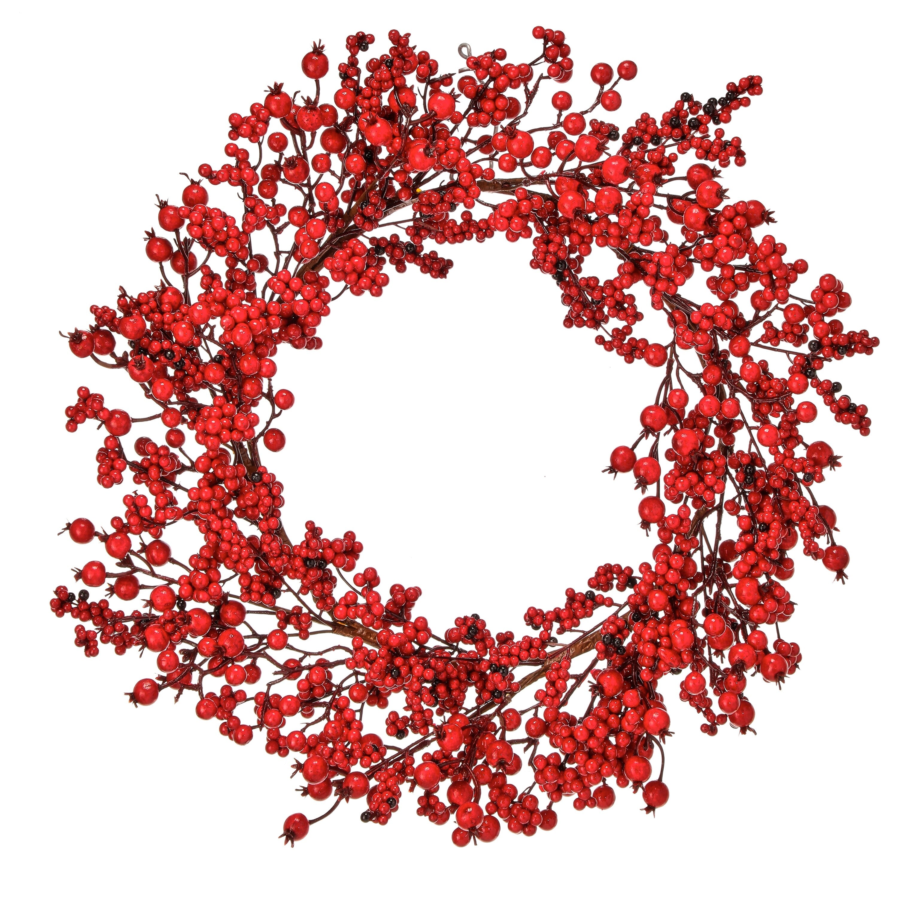 24 Waterproof New England Berry Wreath - Red - 24