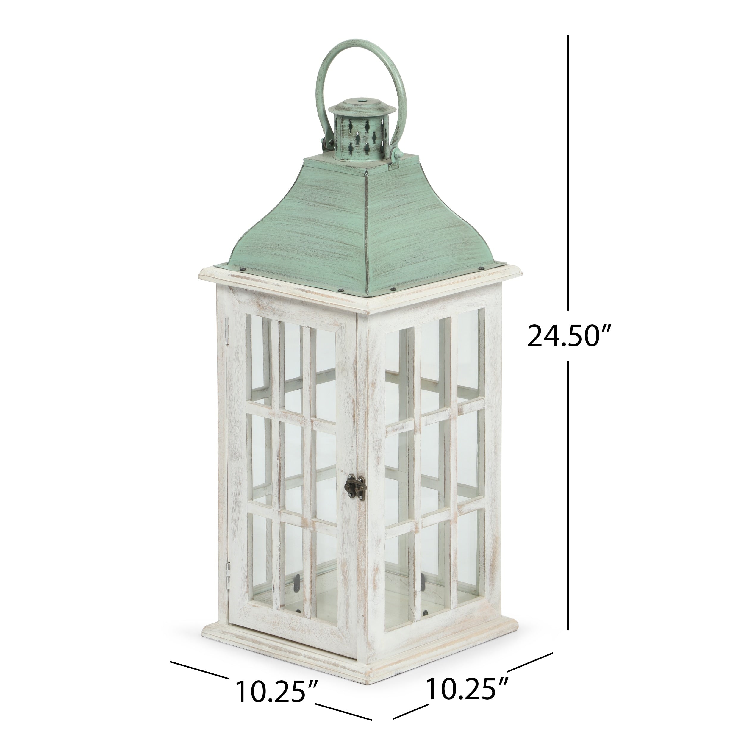 Hooven Indoor Mango Wood Handcrafted Decorative Lantern by Christopher Knight Home