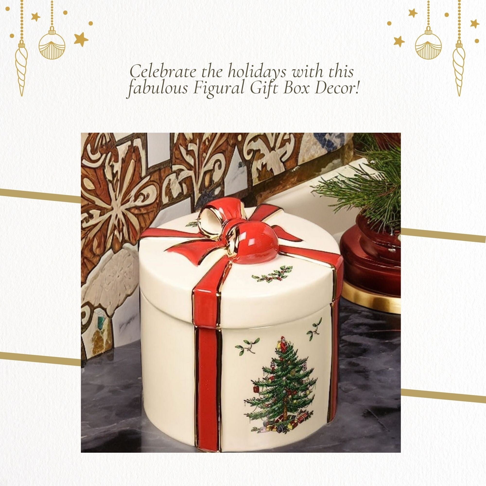 Spode Christmas Tree 2 Piece Gift Box - 4