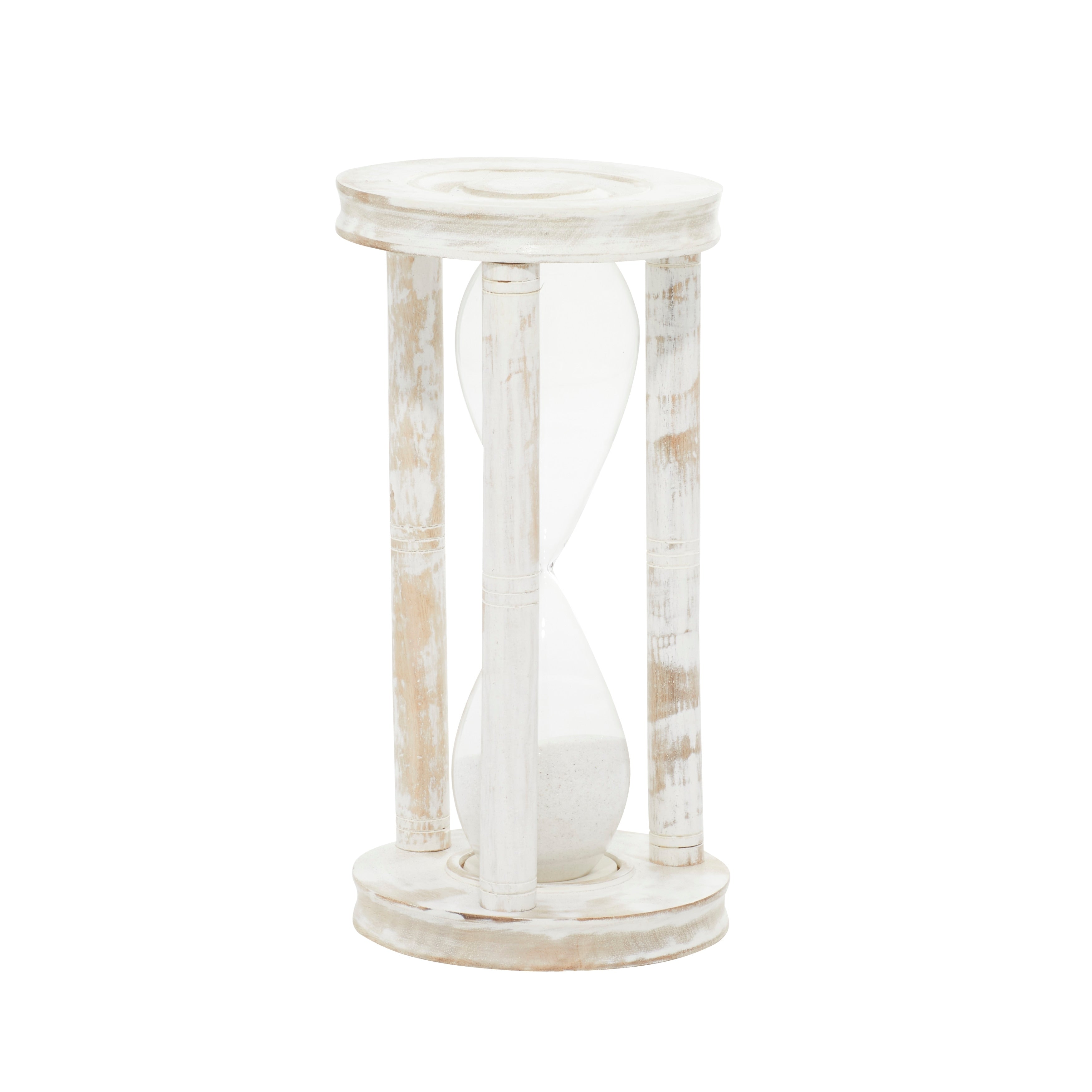 White Wood Hourglass Sand Timer