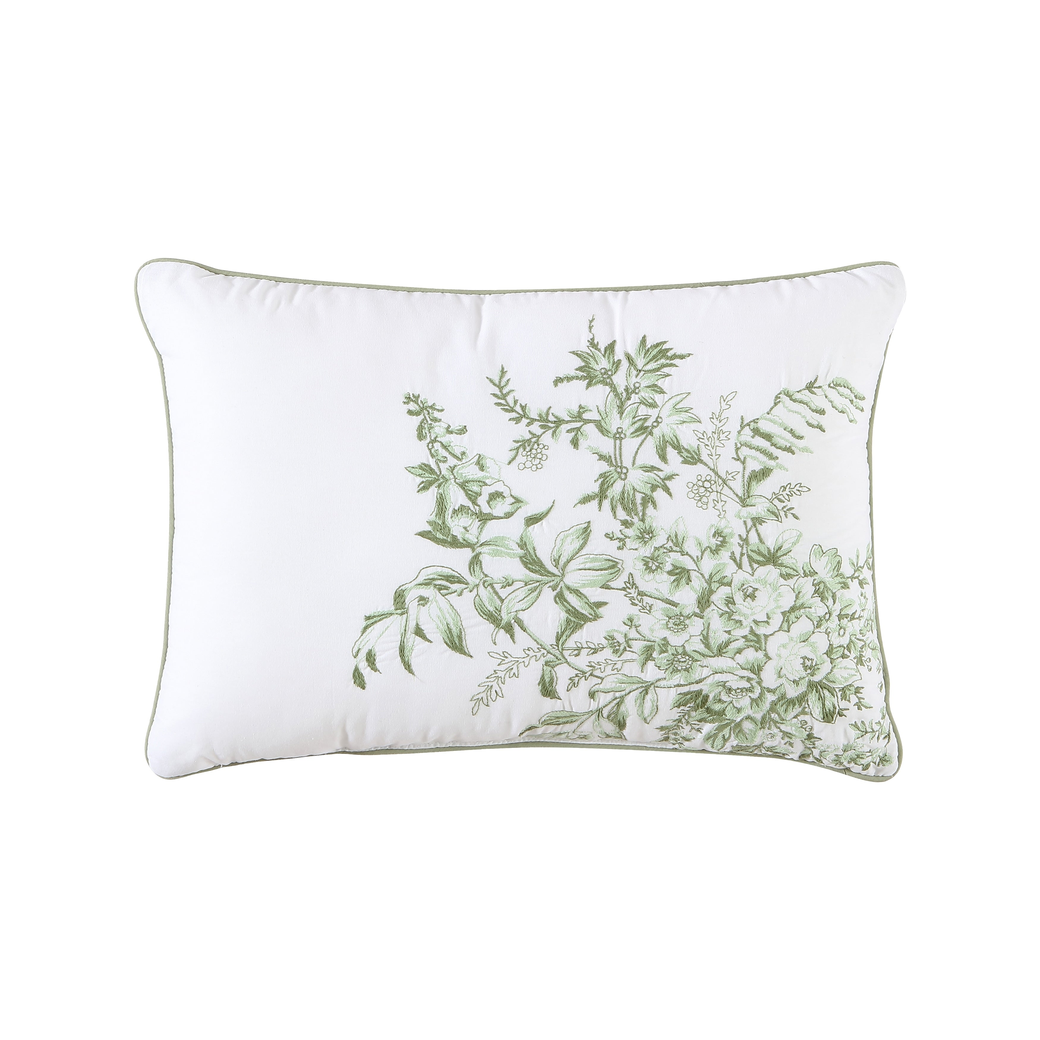 Laura Ashley Bedford Embroidered Cotton Throw Pillows