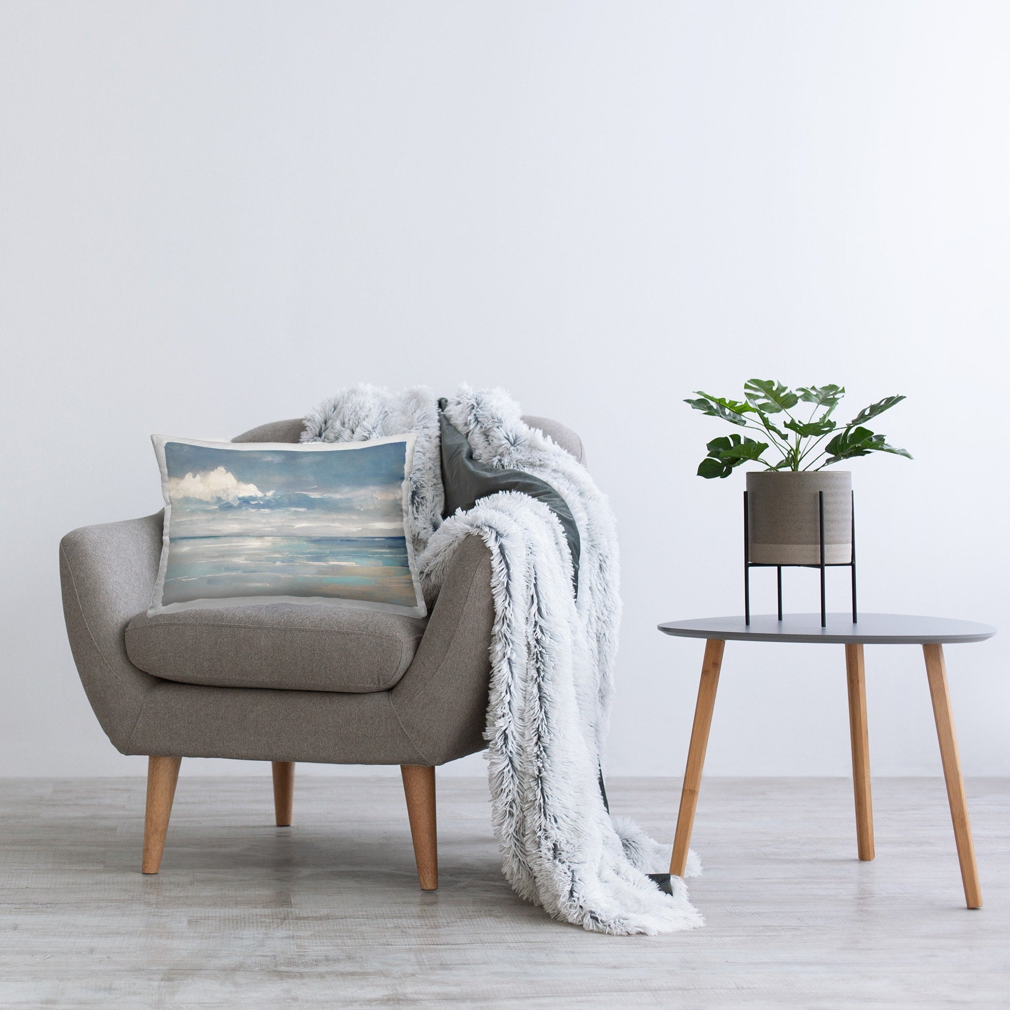 Stupell Beach Clouds Reflection Decorative Printed Throw Pillow Design by Sally Swatland