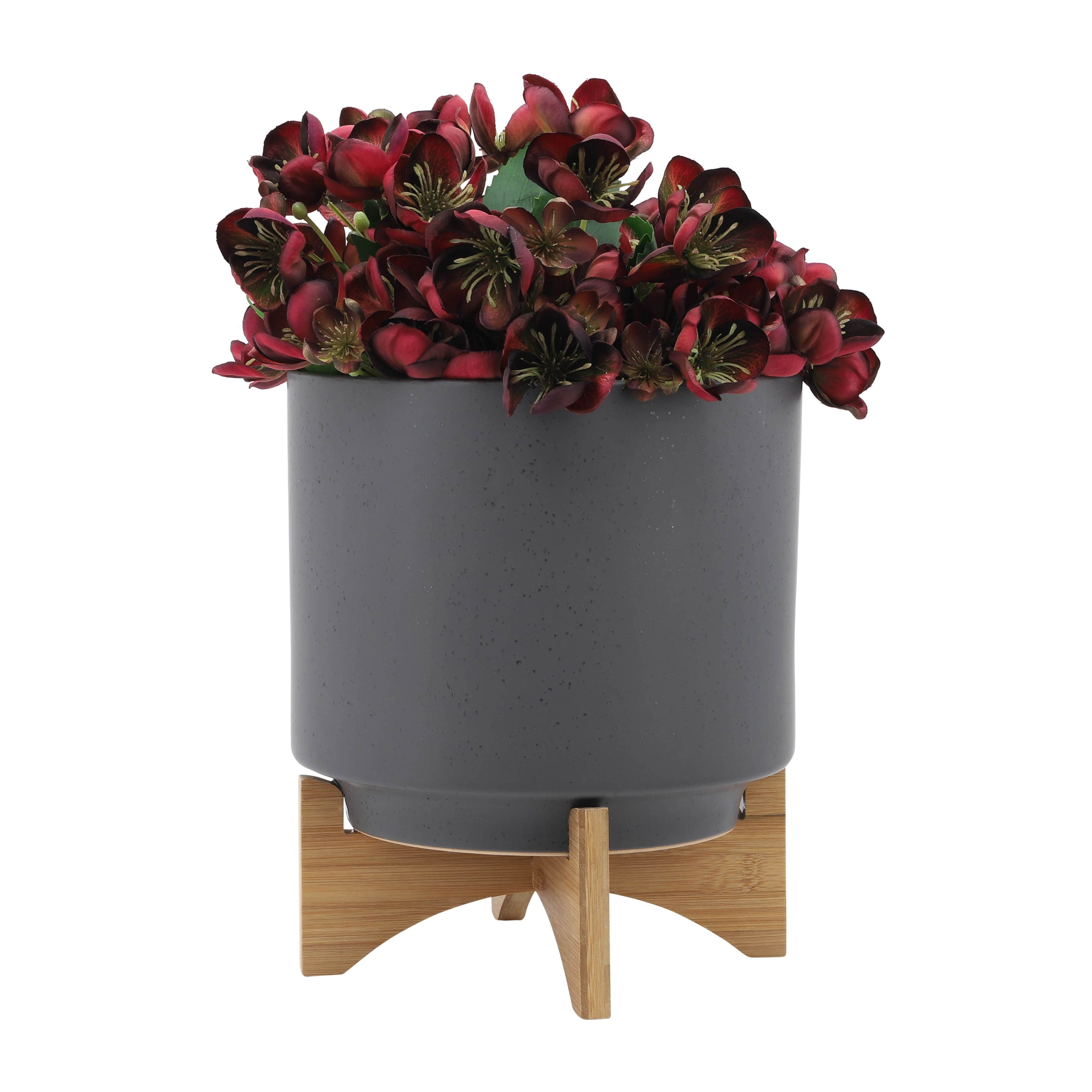 Sagebrook Home Neutral Ceramic Planter Pot with Stand Indoor/Outdoor