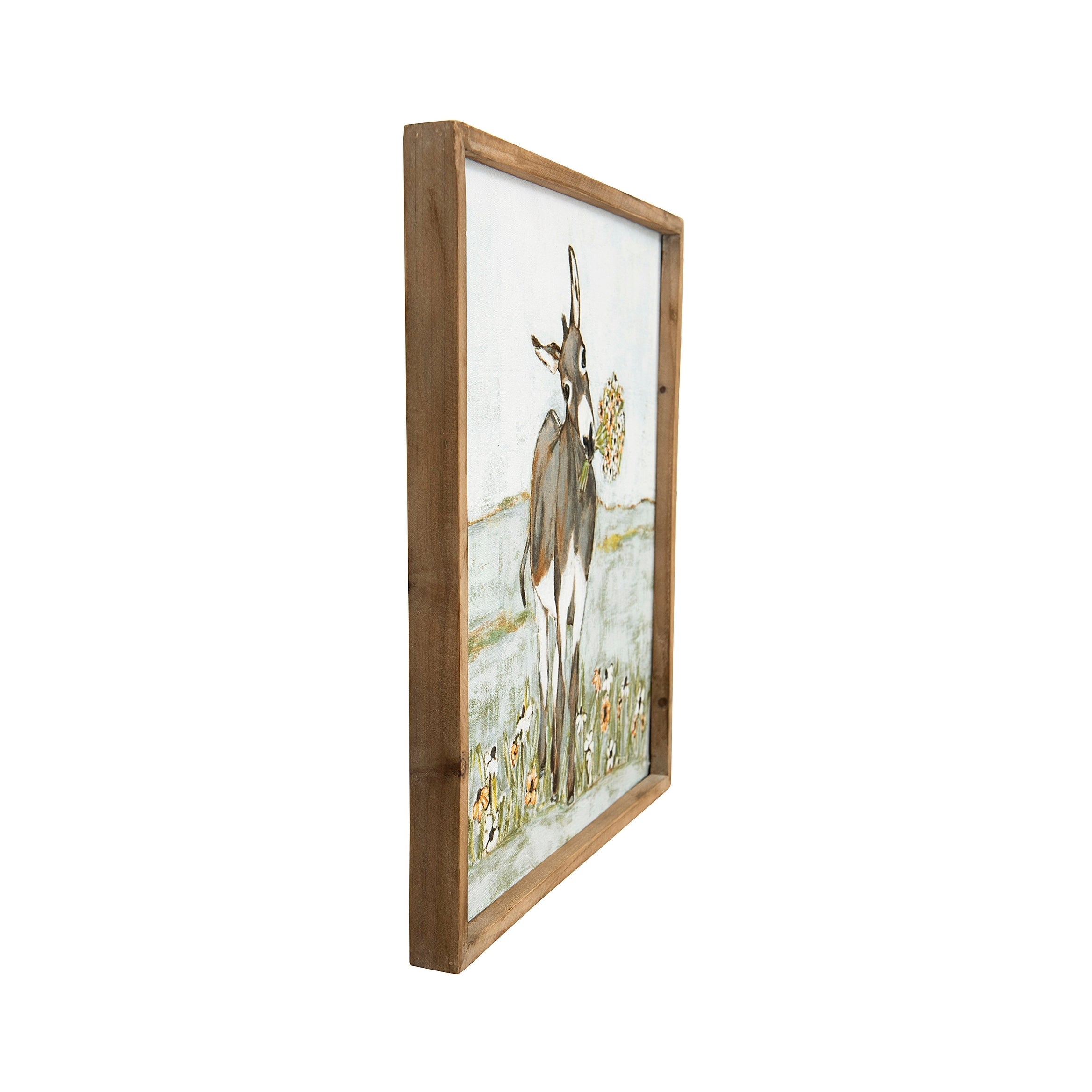 Donkey Wall Decor in Wood Frame