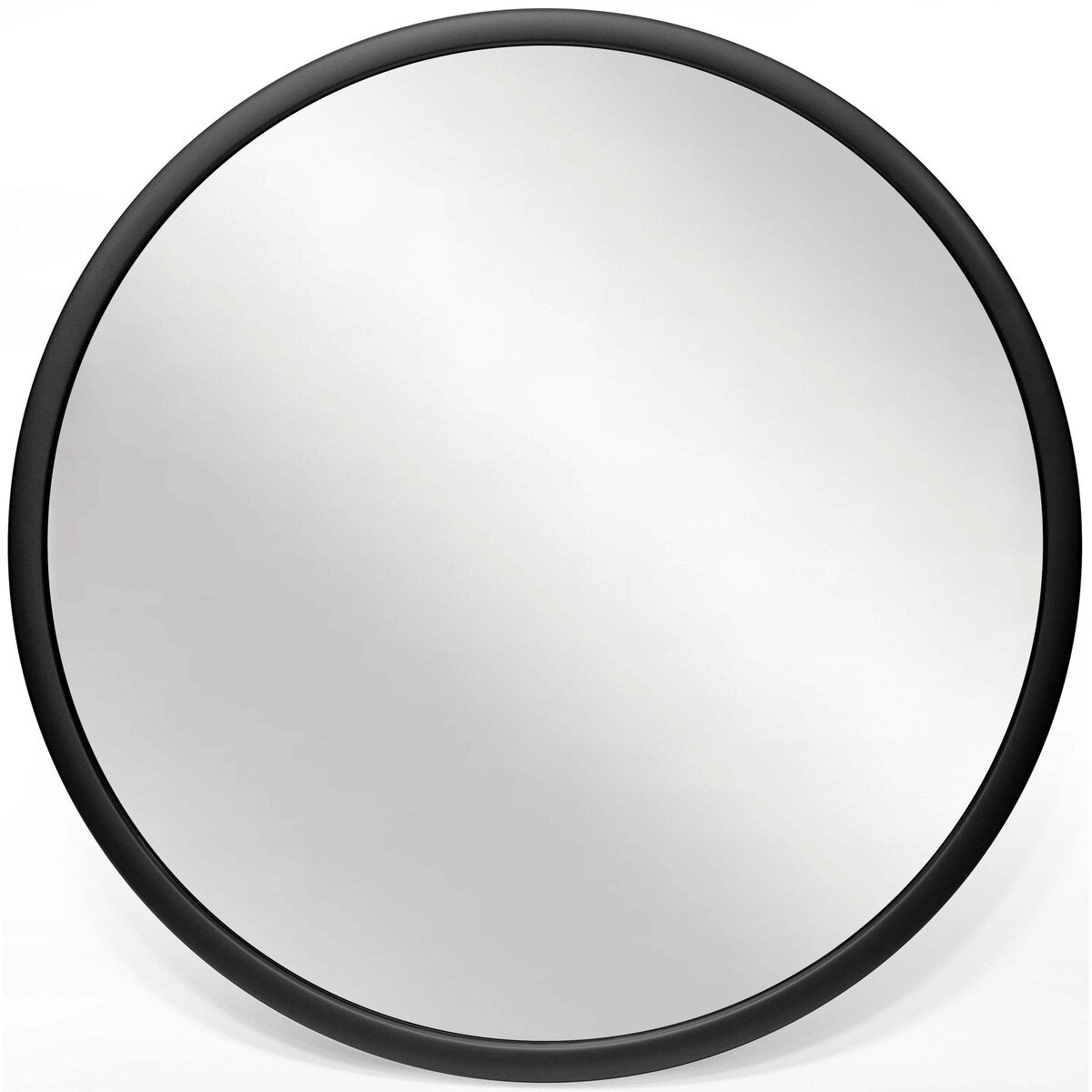 Nera Matte Black 22-inch Hanging Wall Mirror - 22 x 1.5 x 22