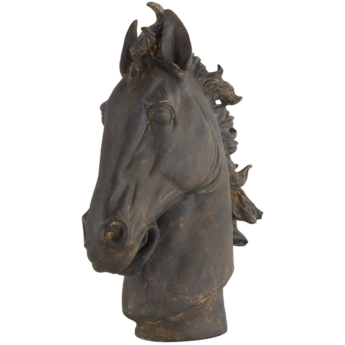 Polystone Horse Decorative Sculpture - Brown - Roche River Decor