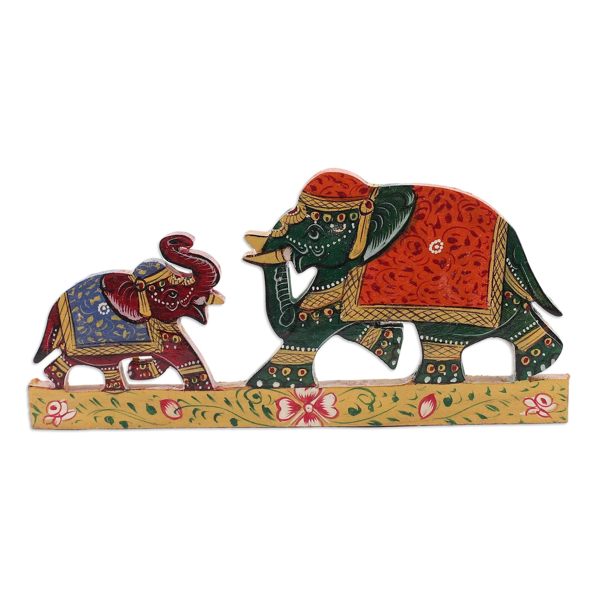 Novica Handmade Elephant Glory Wood Magnet