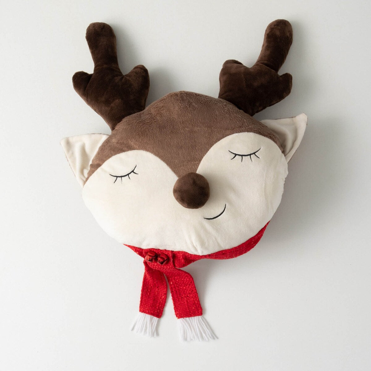 24.5H Sullivans Christmas Sleeping Reindeer Pillow, Multicolor