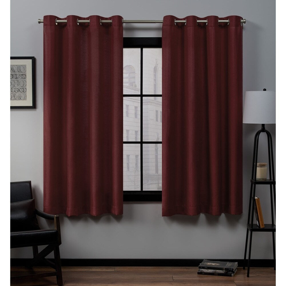 Porch & Den Sugar Creek Loha Grommet Top Linen Curtain Panel Pair