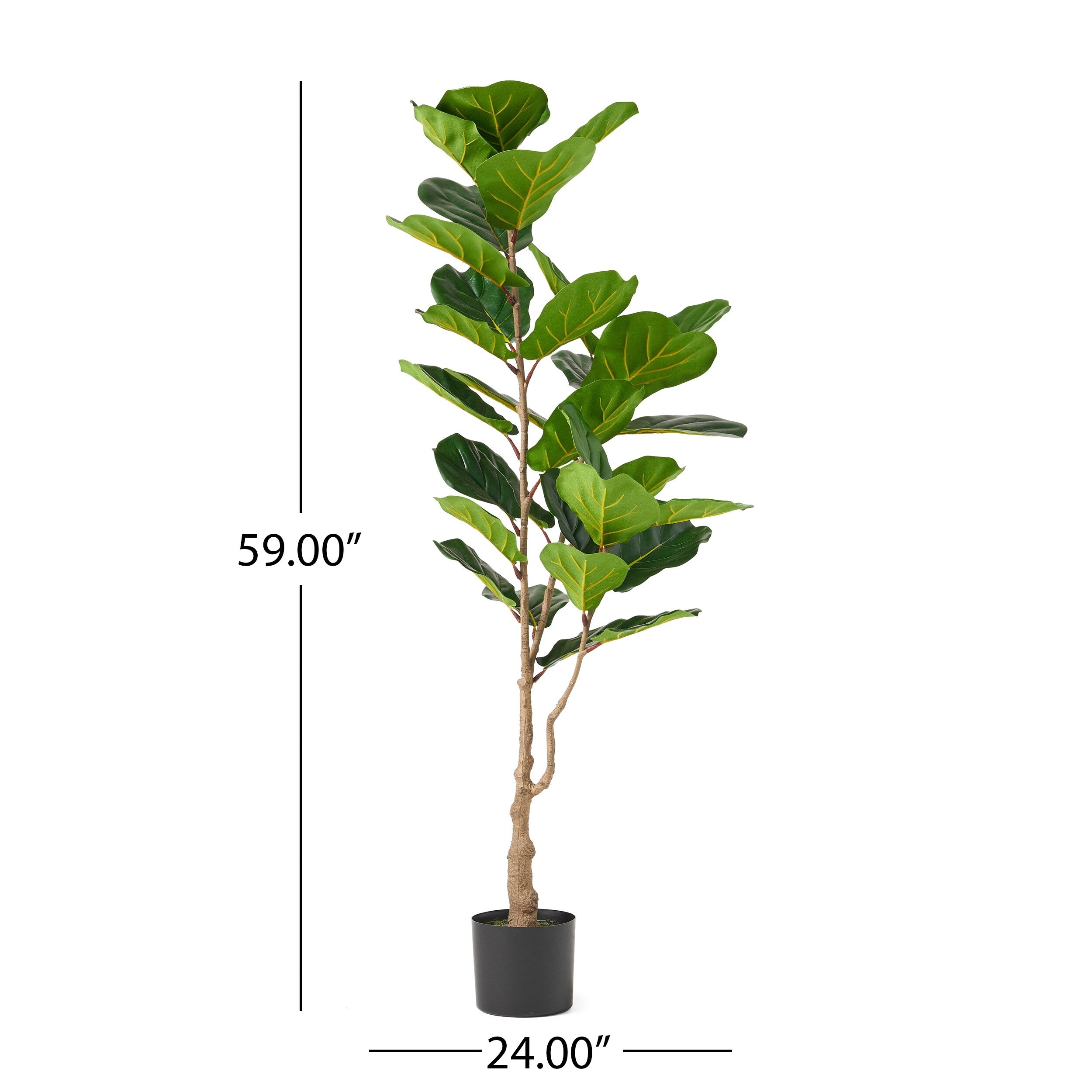 Socorro 4' x 1.5' Artificial Fiddle-Leaf Fig Tree by Christopher Knight Home