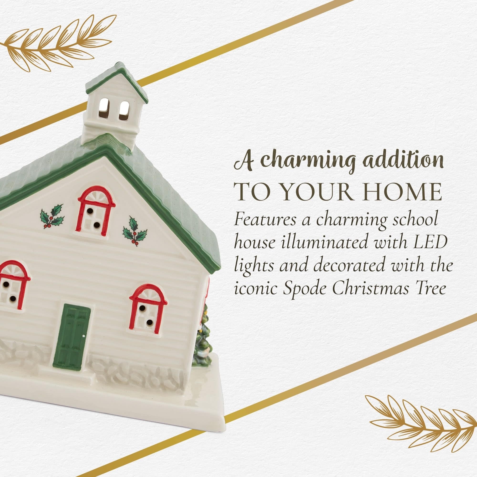 Spode Christmas Tree Village School House - 5 L X 5.5 H