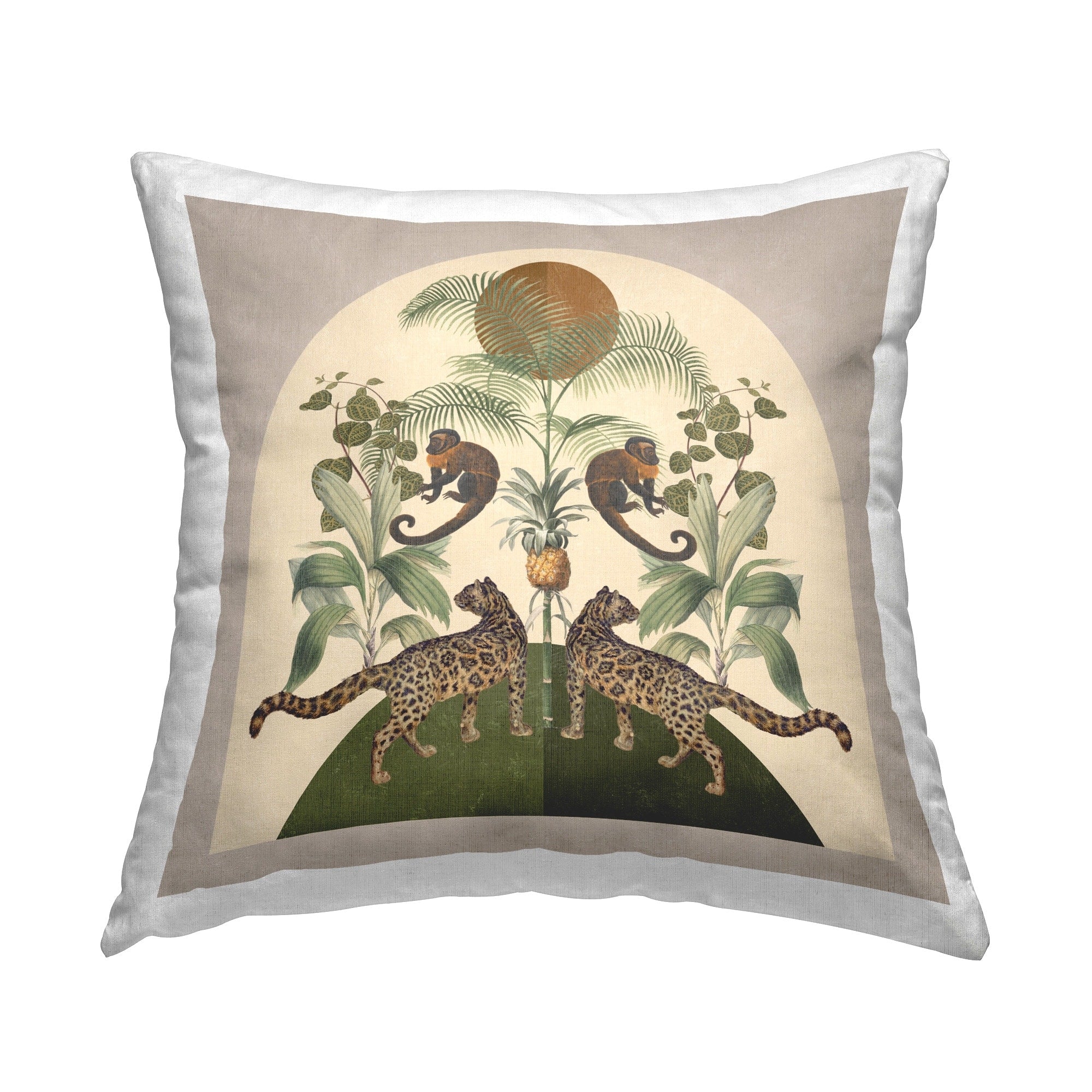 Stupell Boho Jungle Animals Decorative Printed Throw Pillow Design by Victoria Barnes