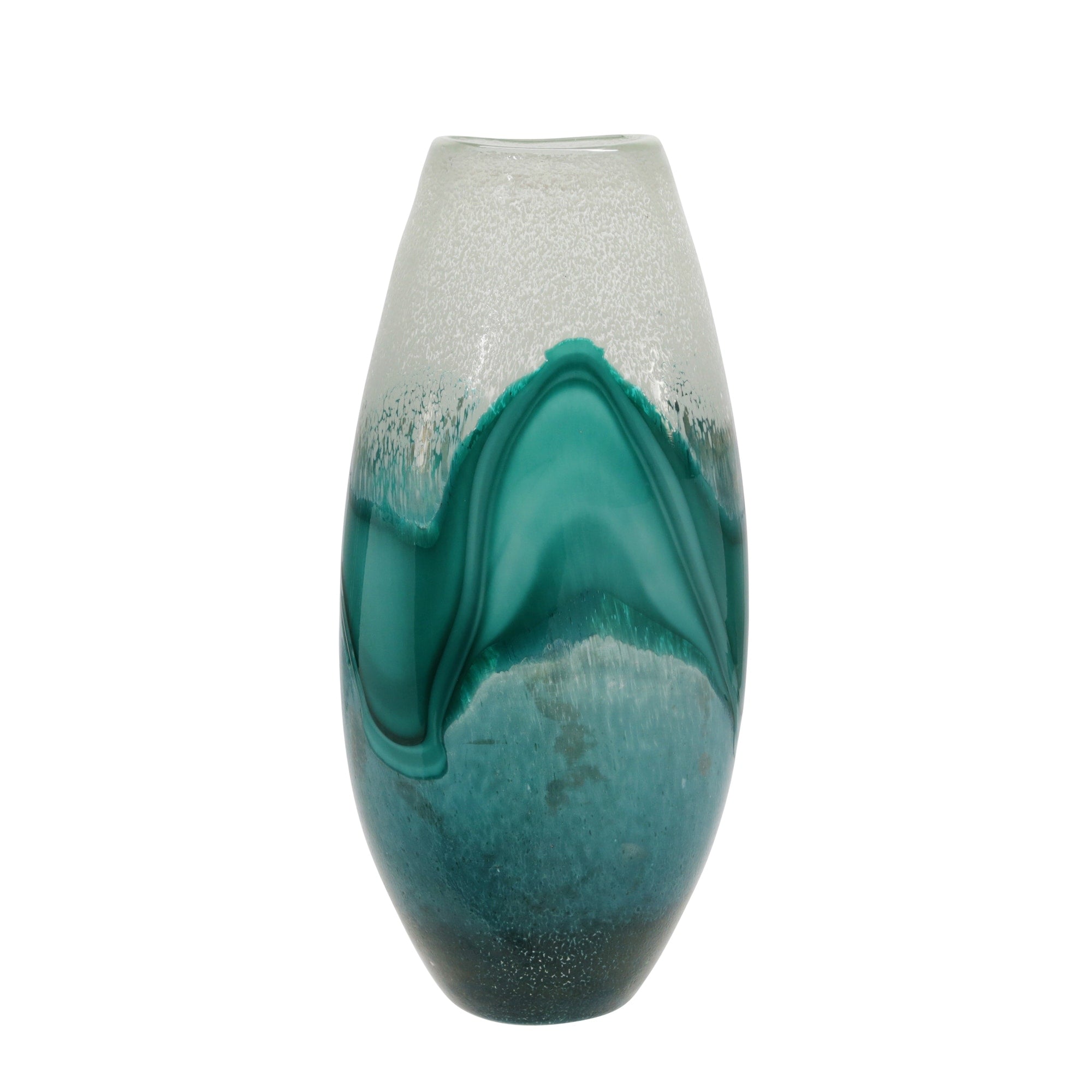 Sagebrook Home Artisan Crafted Coastal Glass Vase