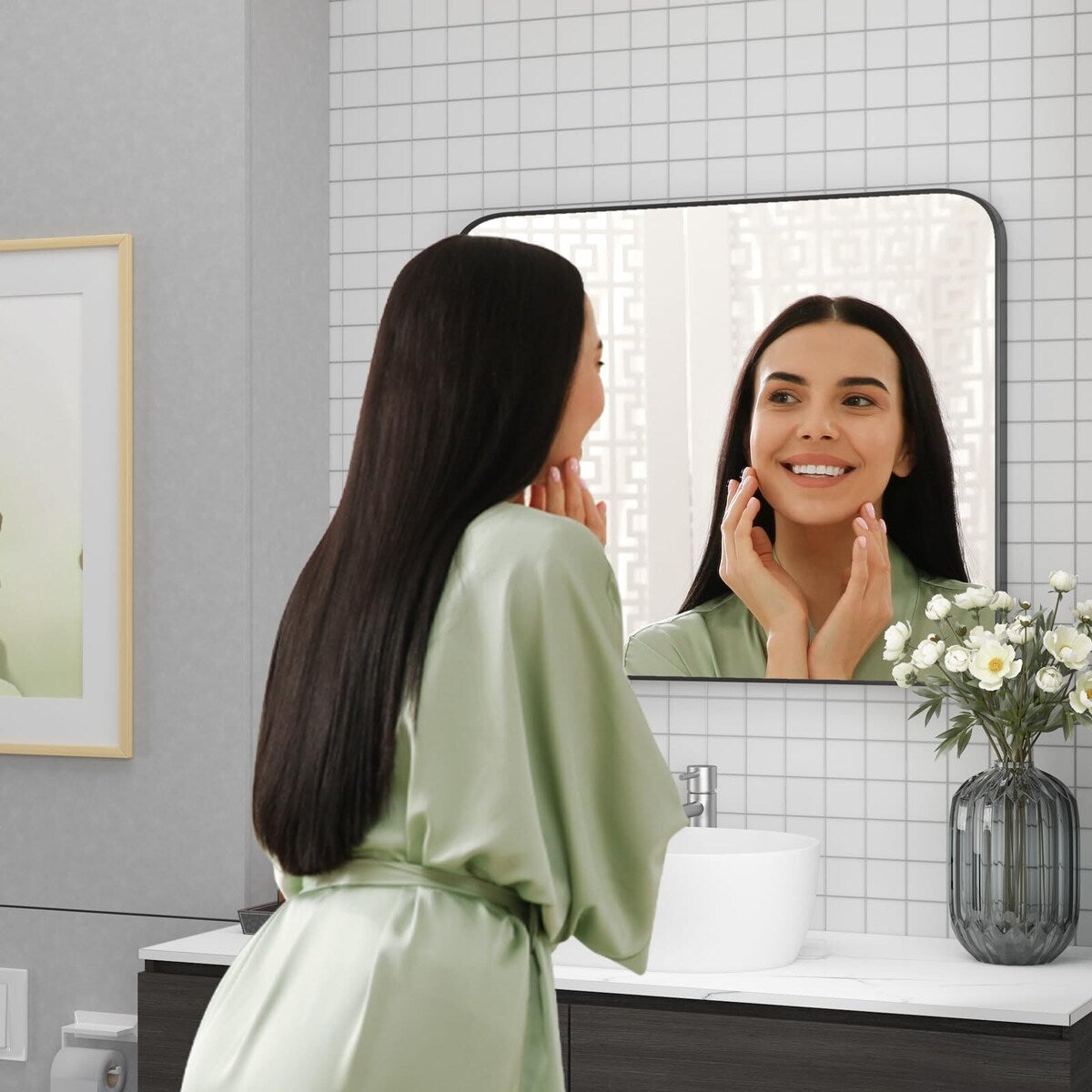 Wall-Mounted Mirrors - Premium Rectangular Bathroom Mirror