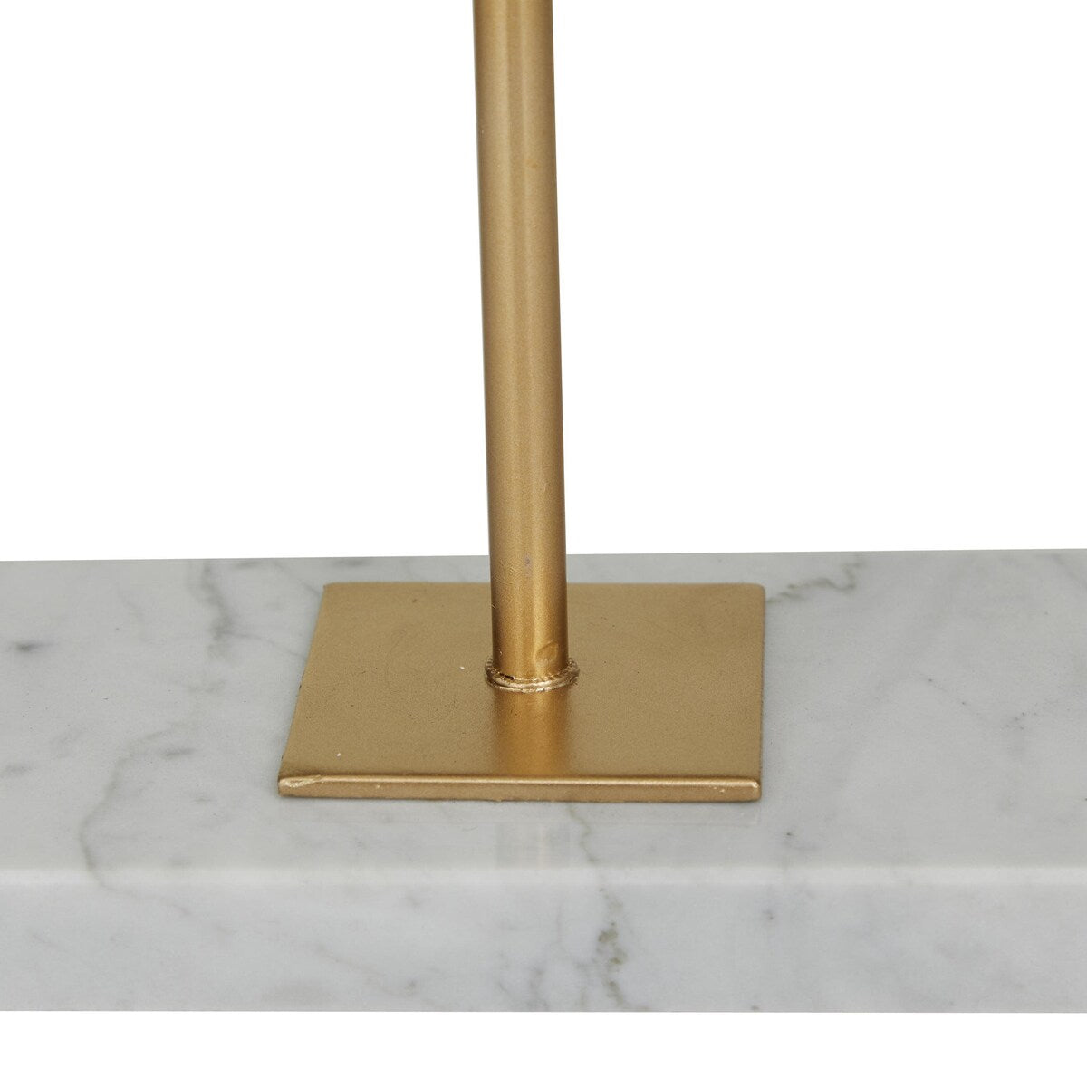 Polystone Abstract Cut-Out Decorative Sculpture with Marble Stand - White - Roche River Decor