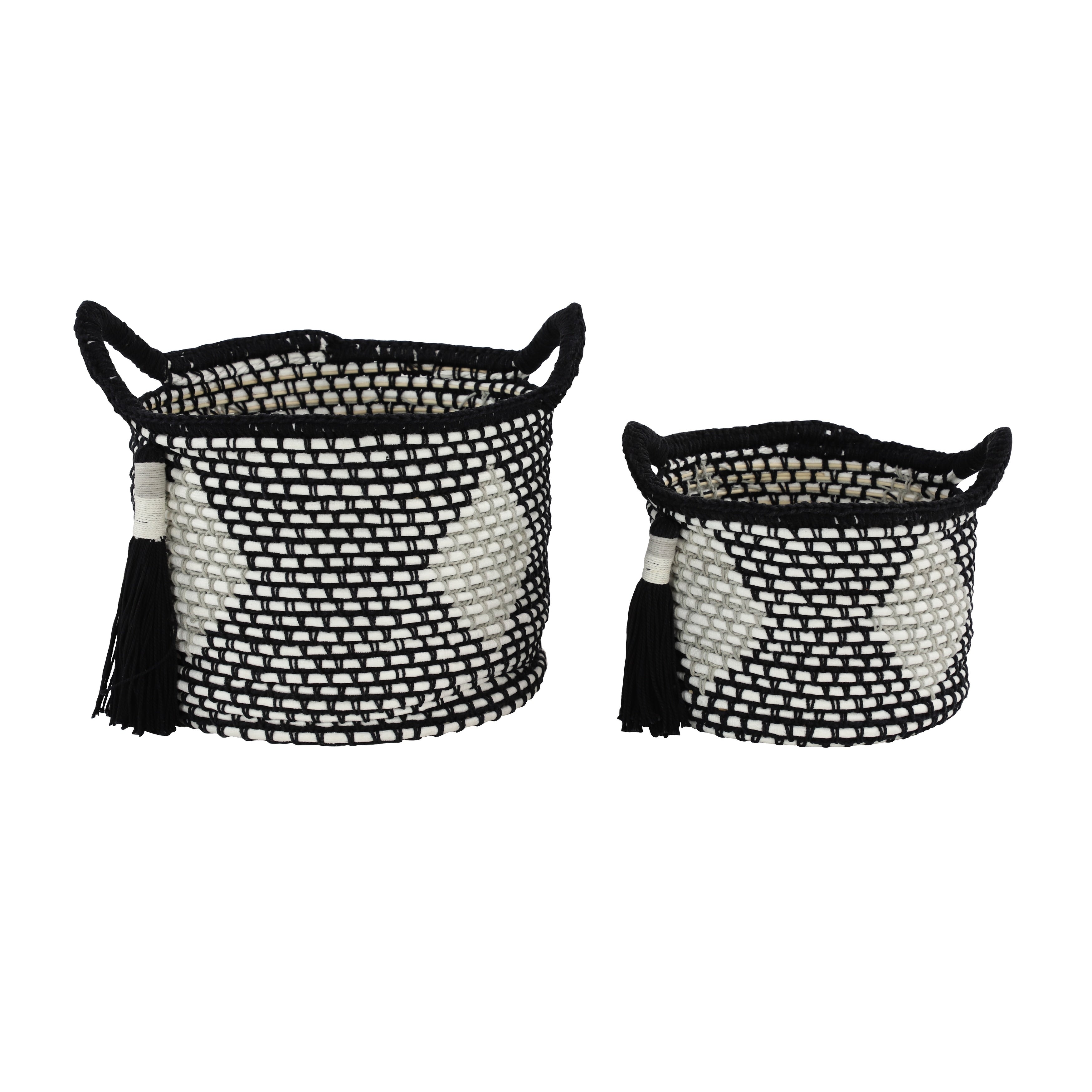 Polyester Traditional Storage Basket (Set of 2)