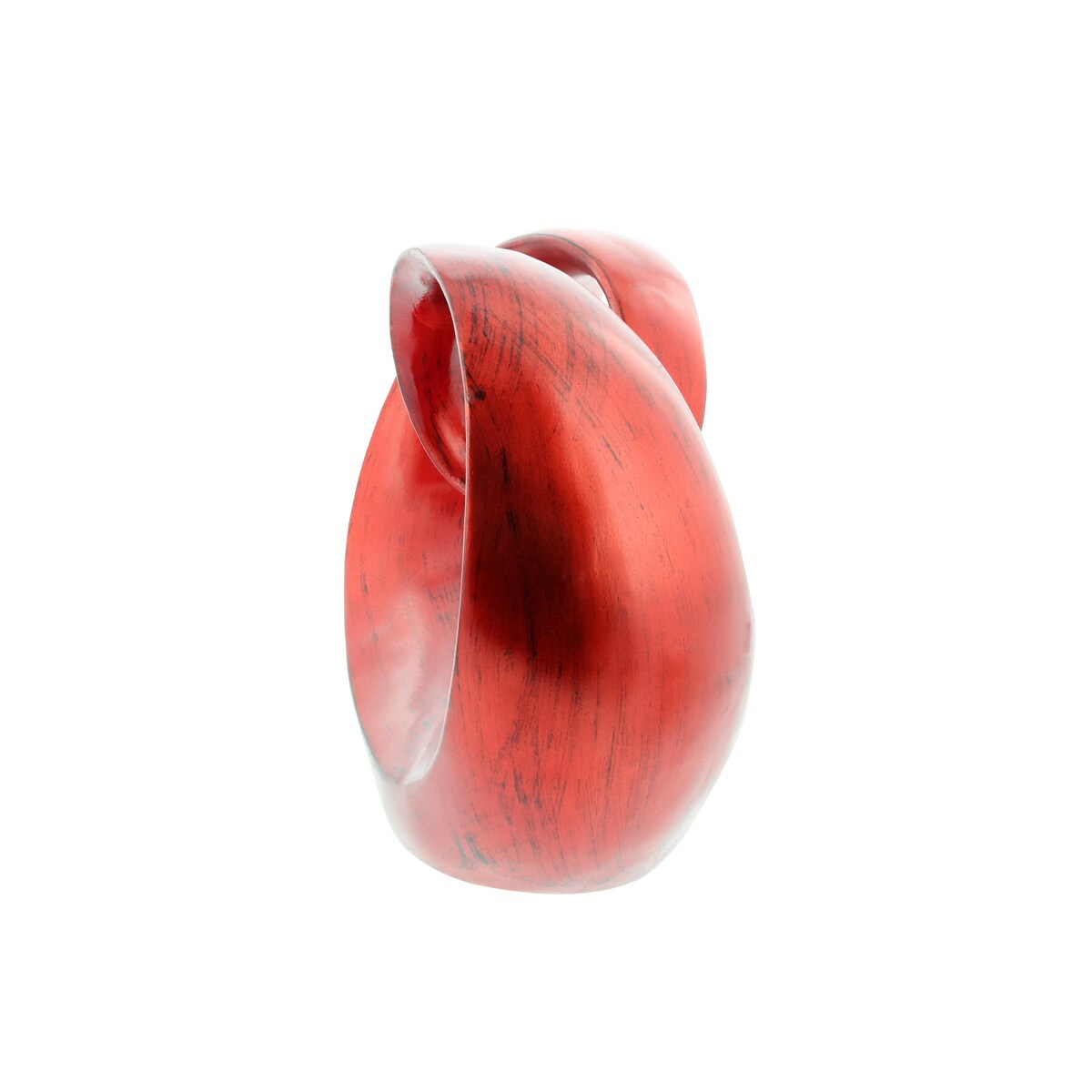 Polystone Abstract Swirl Decorative Sculpture - Red - Roche River Decor