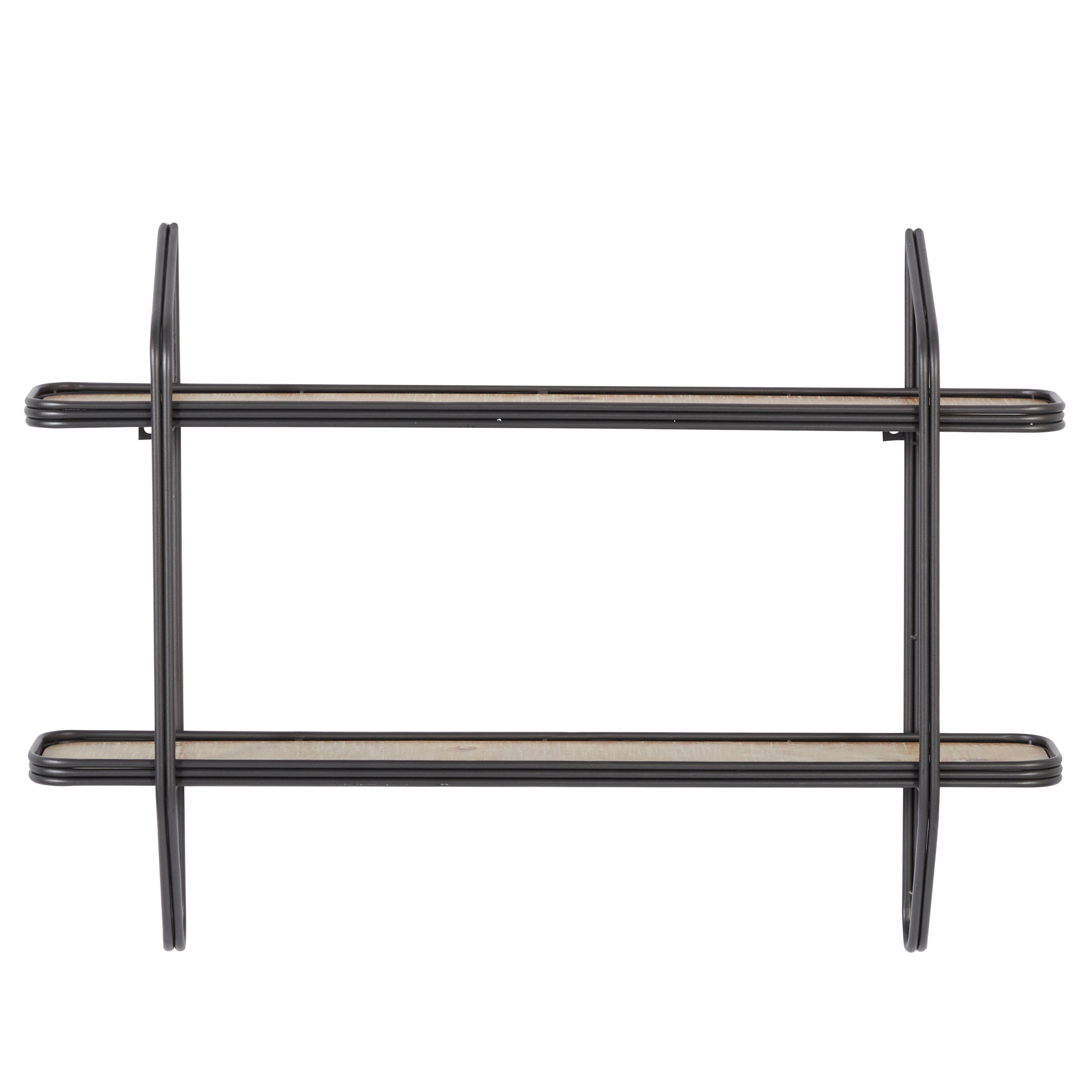 Black Metal Industrial Wall Shelf 23 x 32 x 6 - 32 x 6 x 23