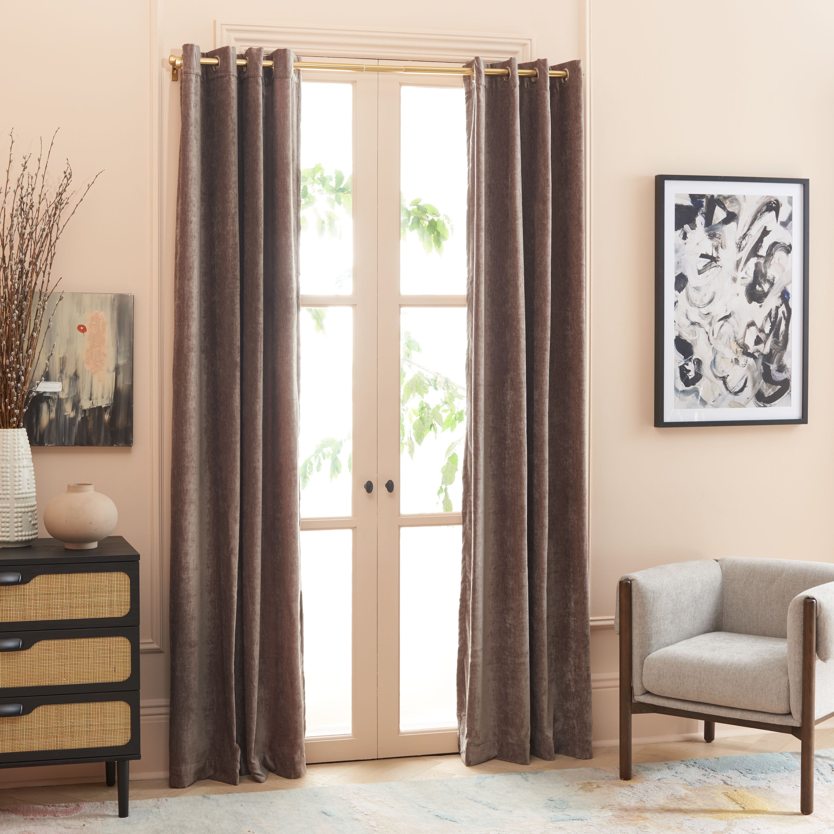 SAFAVIEH Voleria Window Curtain Grommet Panel Treatment