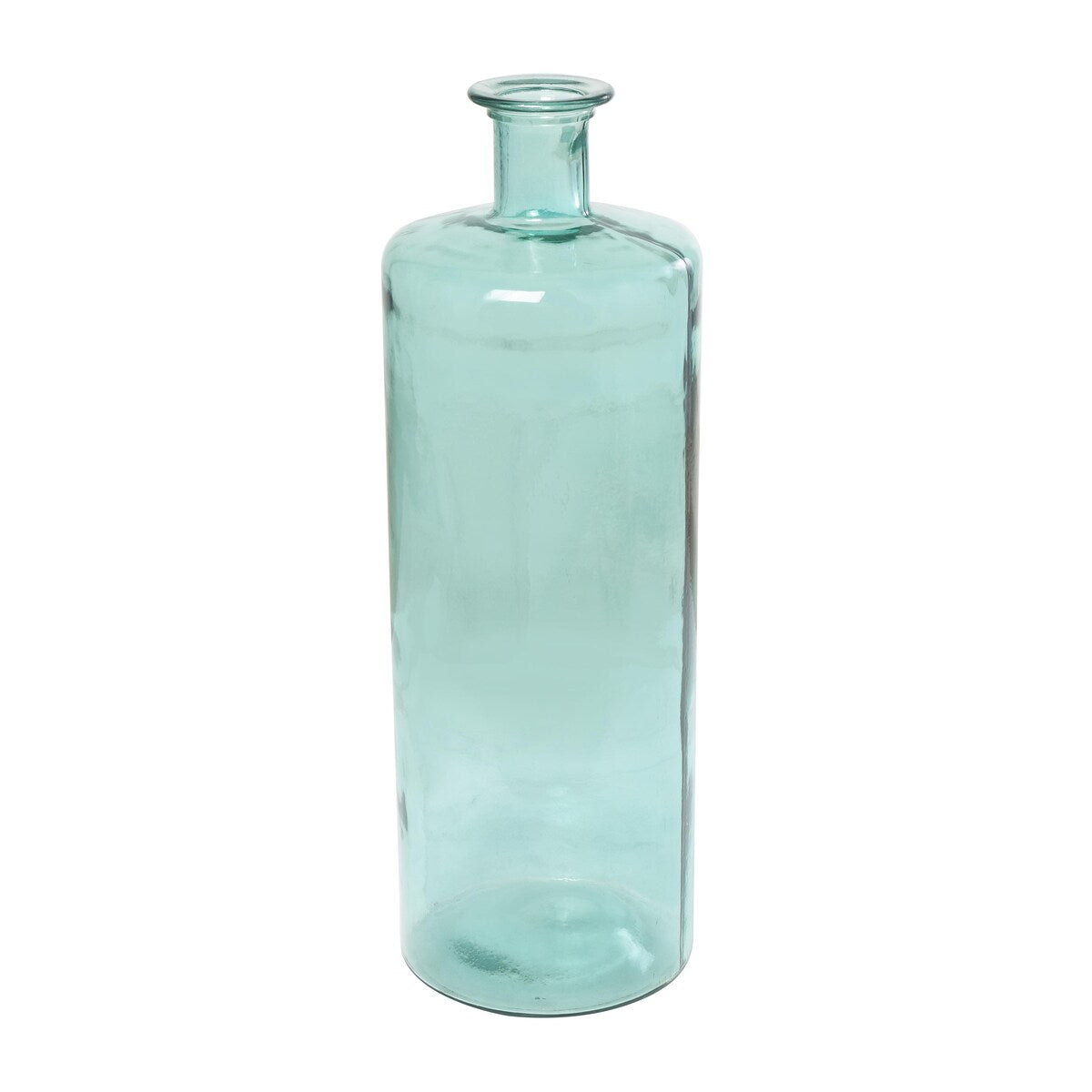 Recycled Glass Handmade Spanish Decorative Vase - Teal or Blue - Roche River Decor