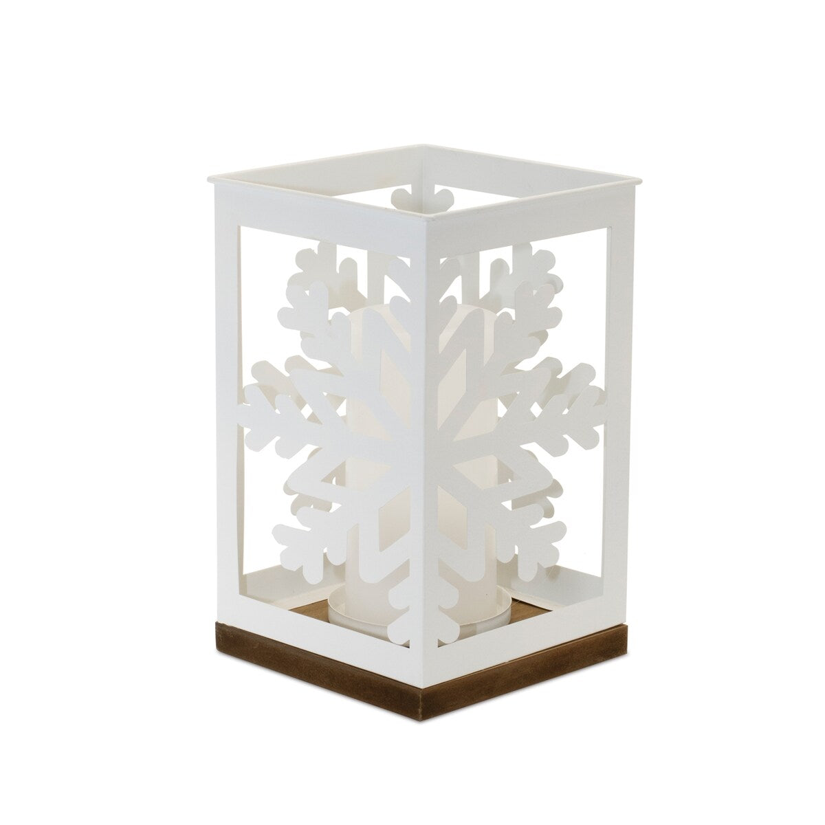 Snowflake Cut-Out Metal Candle Holder (Set of 2)