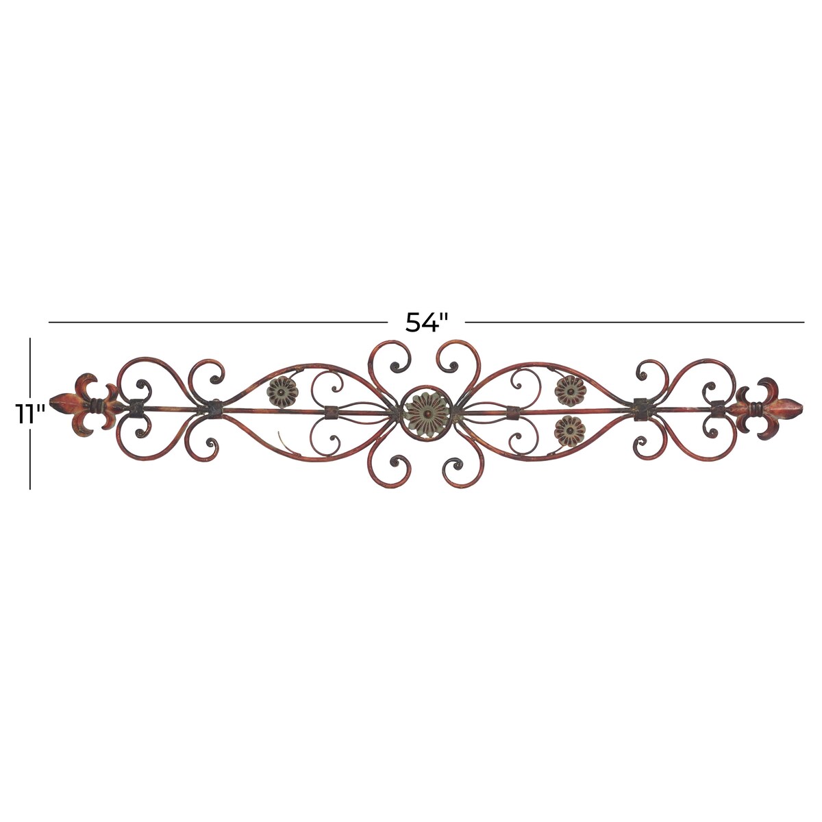 Metal Scroll Home Wall Decor - Brown - Roche River Decor