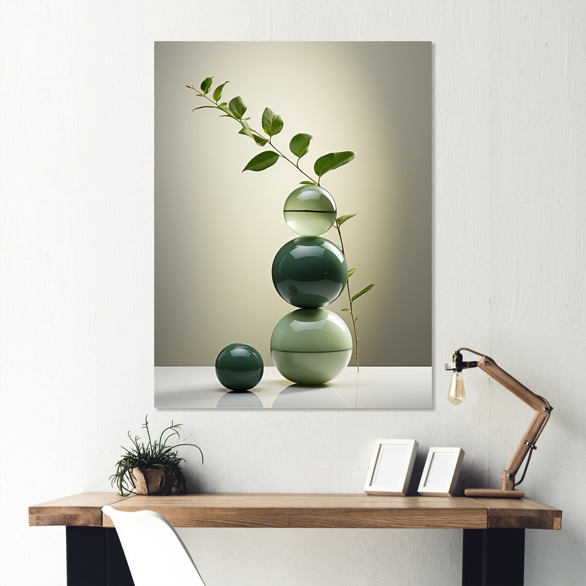 Designart Green Zen Spiritual Stone I Spiritual Stone Metal Wall Art Green Wall Décor Traditional Metal Art Work