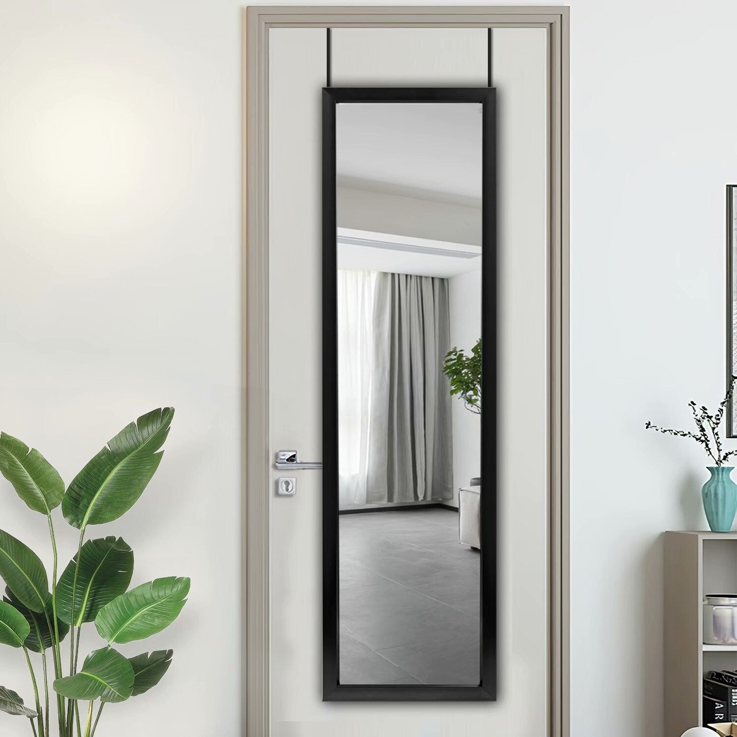 Modern Full-length Rectangular Wall-Mounted Hanging Door Mirror