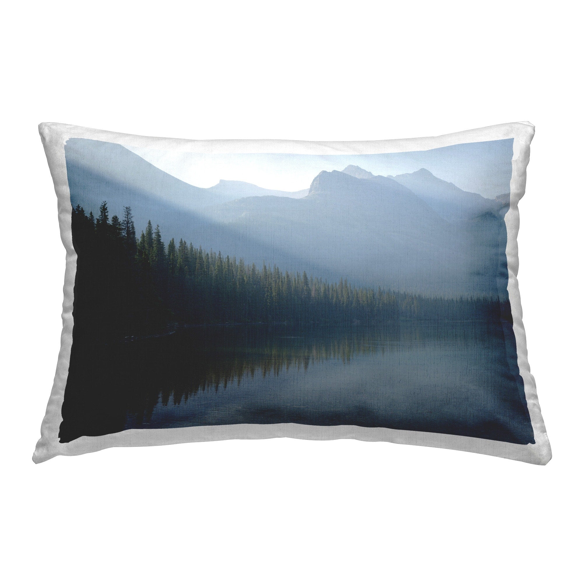 Stupell Foggy Lakeside Trees Decorative Printed Throw Pillow Design by Hunter Page Photography