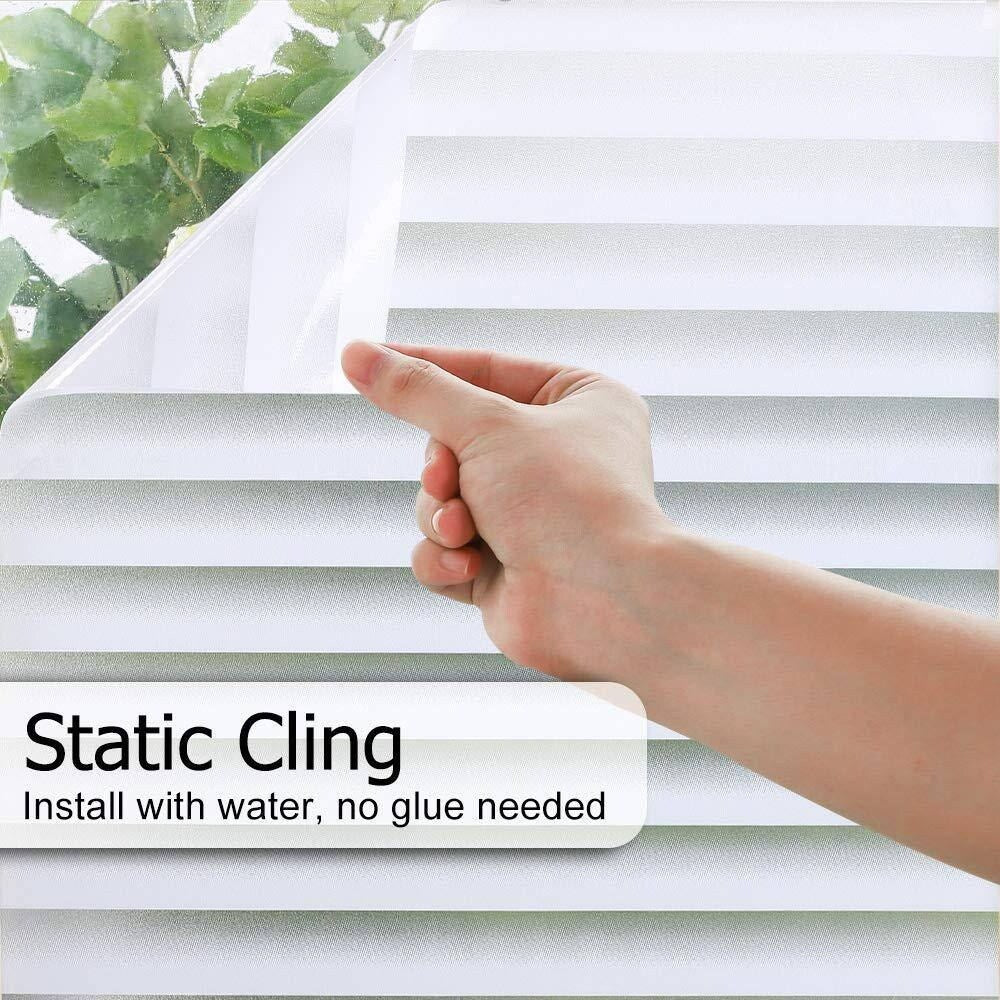 DCP No Glue Self Static Removable Frosted Glass Privacy Window Film, Blinds