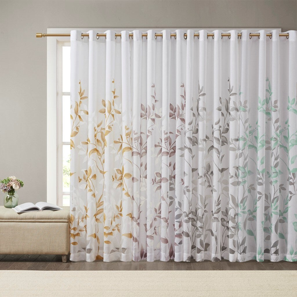 Burnout Printed Curtain Panel Pair