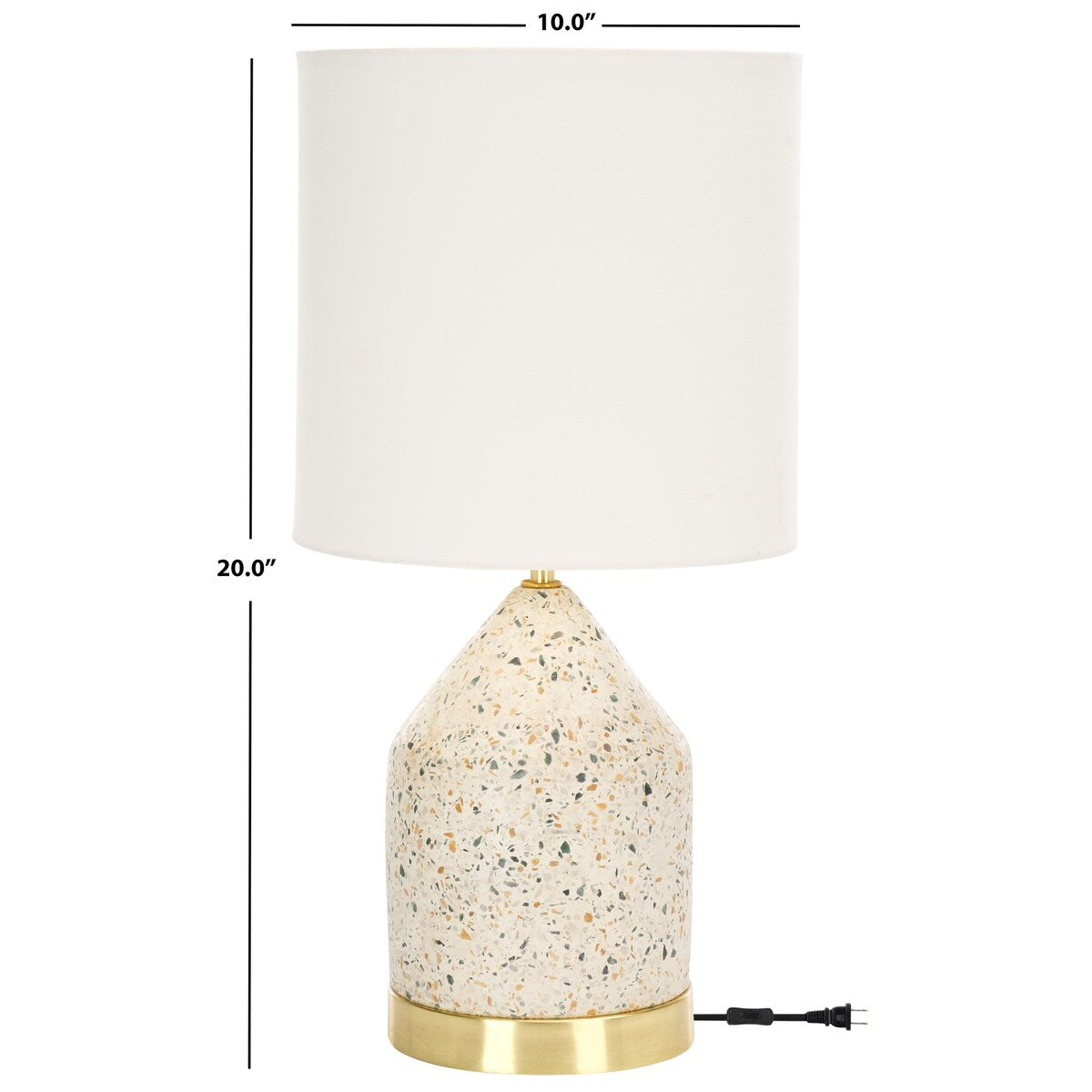 SAFAVIEH Lighting Nicolai 20-inch Bottle Table Lamp - 10Wx10Dx20H