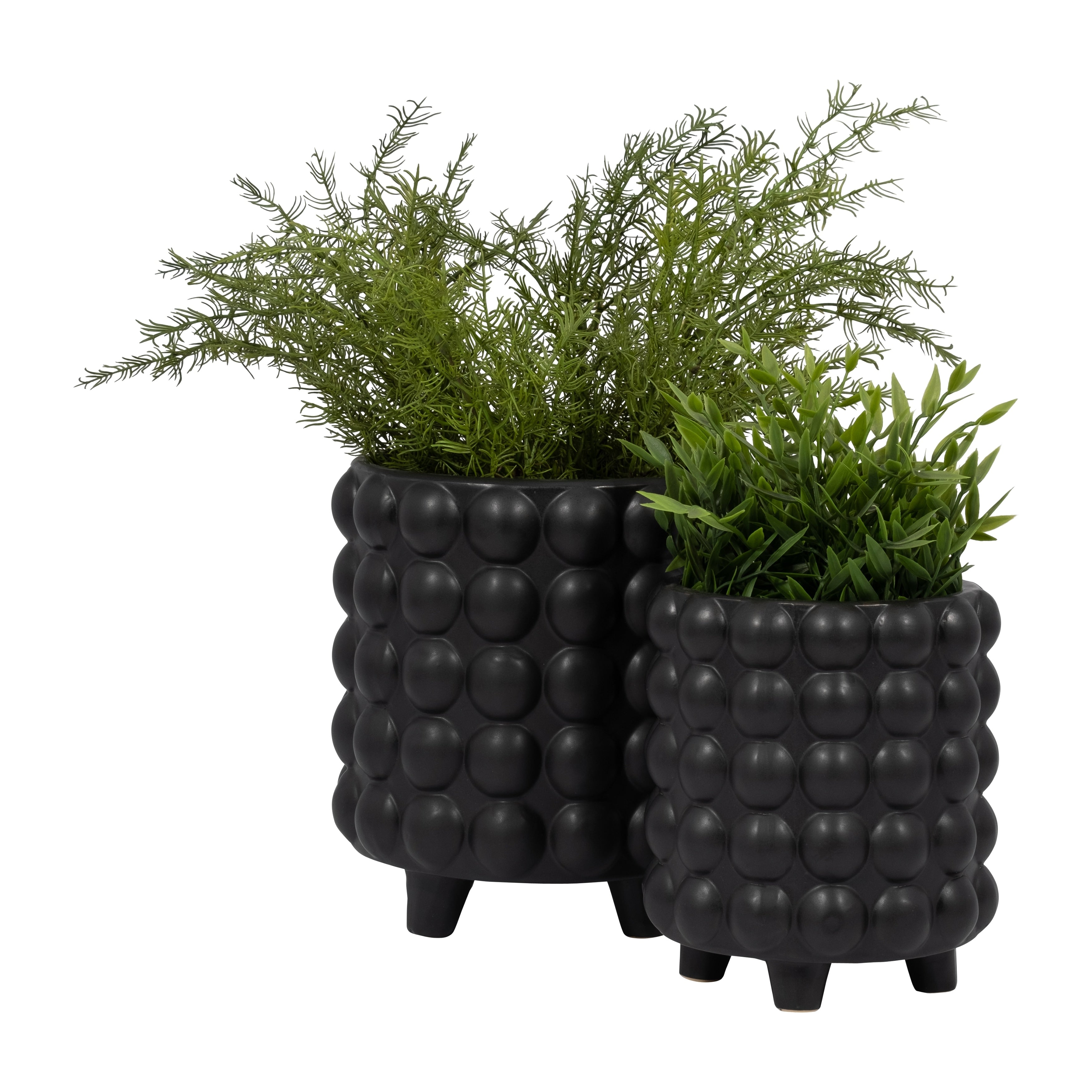 Sagebrook Home Ceramic Footed Planter Set of 2 Indoor/Outdoor