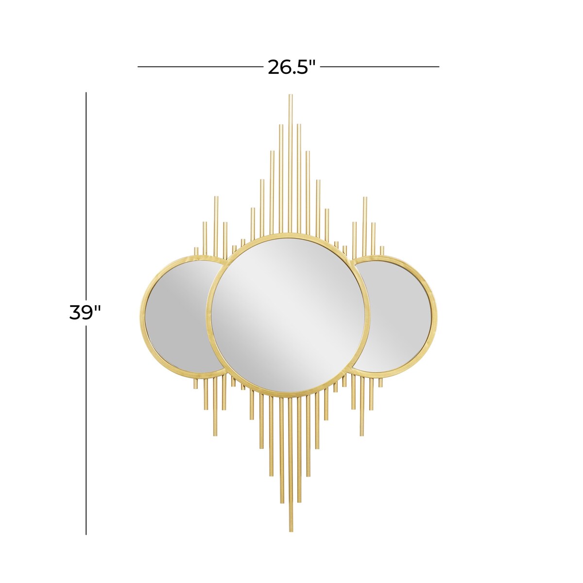 Metal Room Wall Mirror - Gold - CosmoLiving by Cosmopolitan