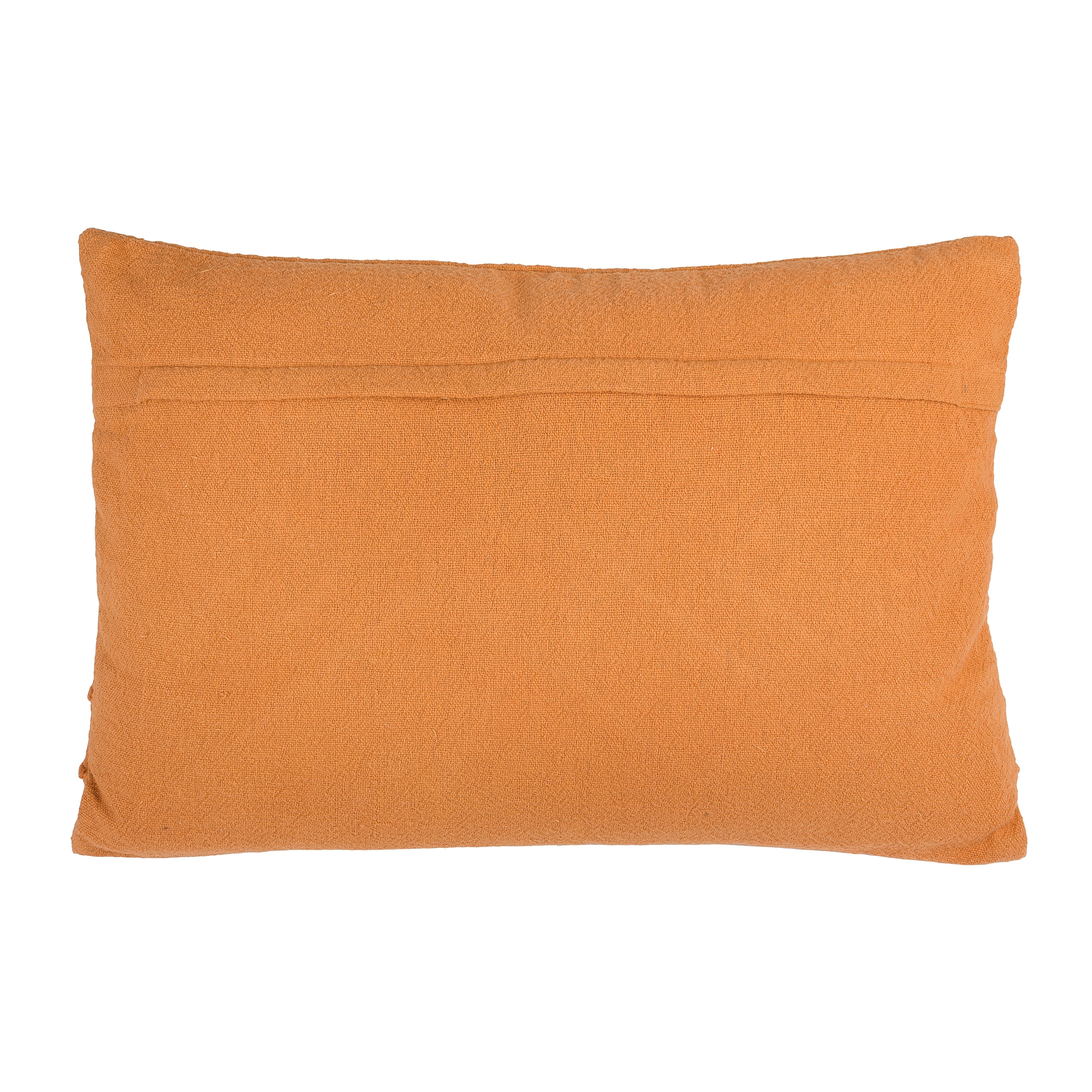 Embroidered Cotton Geometric Lumbar Pillow