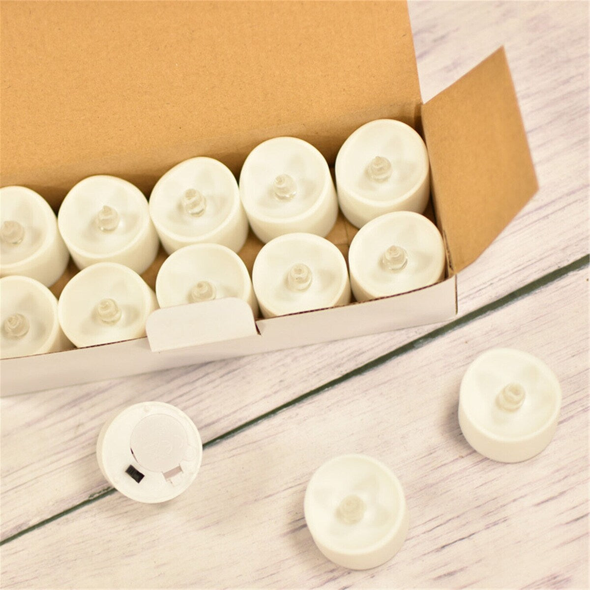 10-Pack Flameless Moving Flicker LED Tea Lights