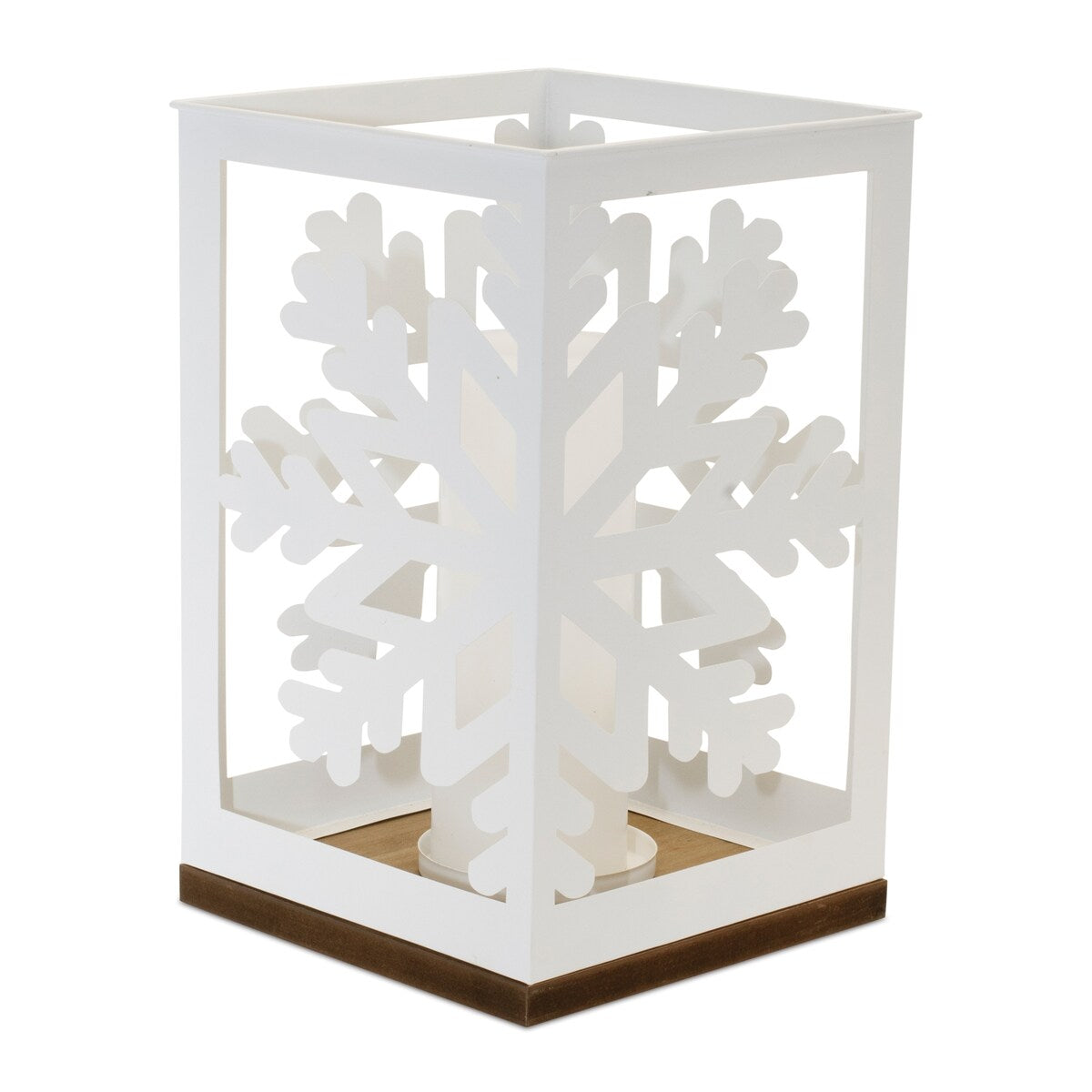 Snowflake Cut-Out Metal Candle Holder (Set of 2)