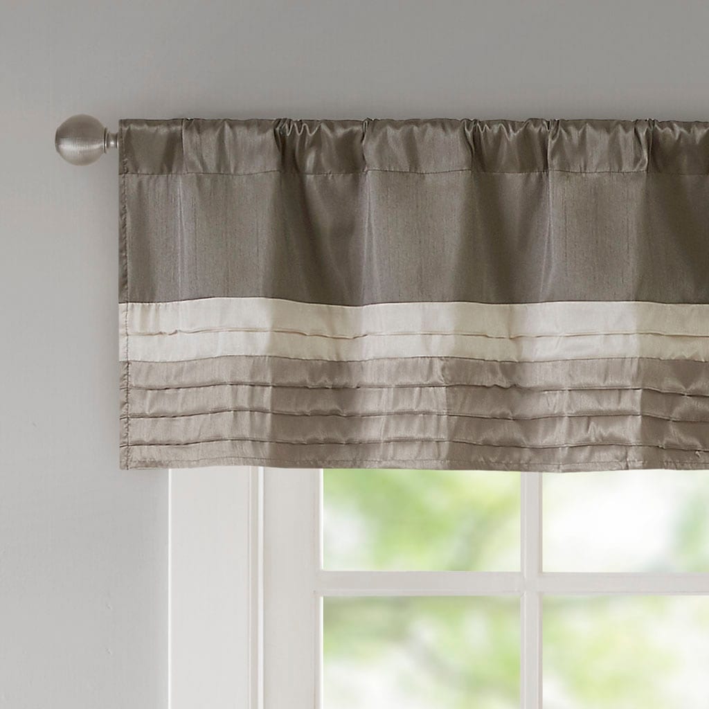 Gracie Mills Nixon Polyoni Pintuck Rod Pocket Window Valance