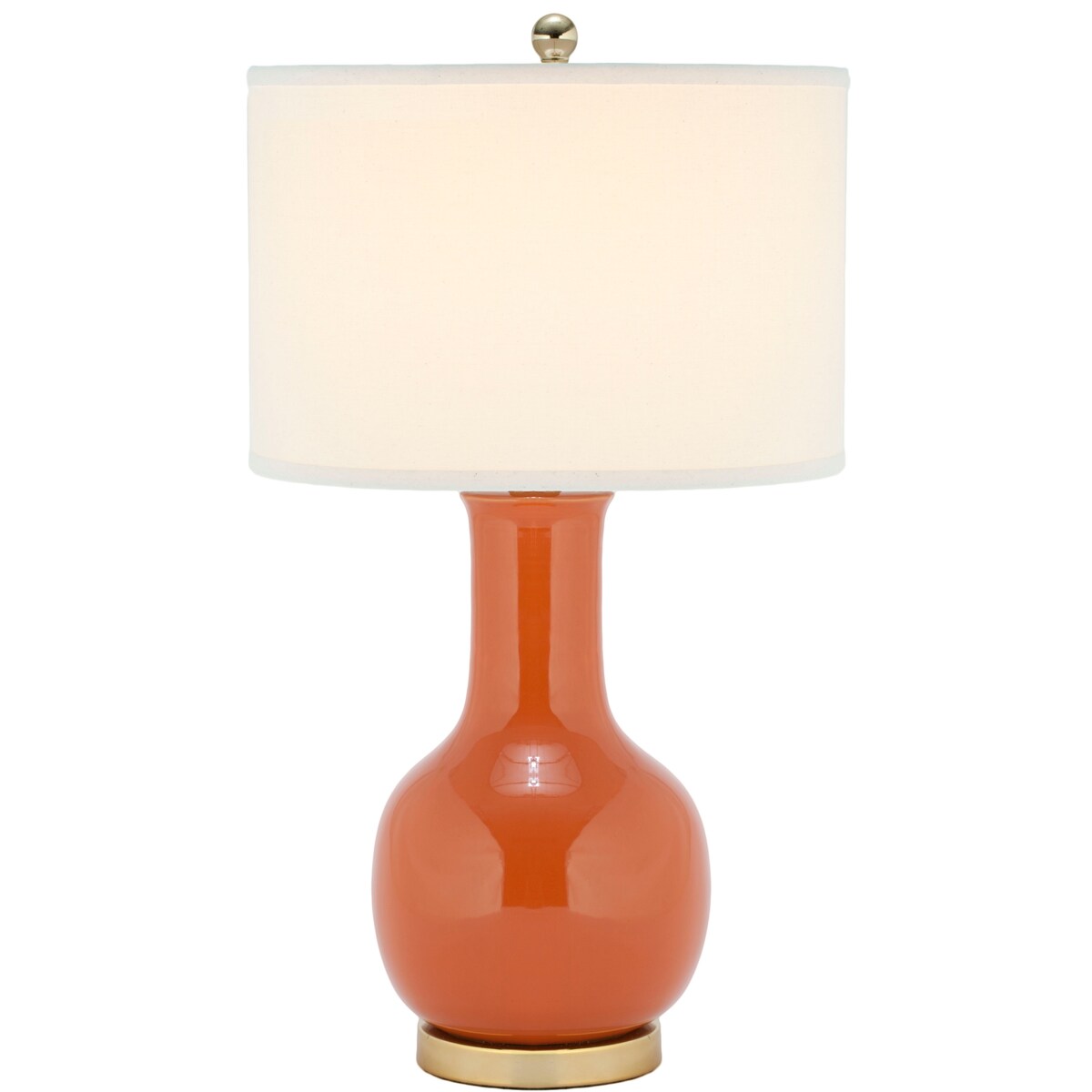 SAFAVIEH Lighting Dionne 28-inch Orange Table Lamp - 15 W x 15 D x 27.5 H - 15Wx15Dx28H