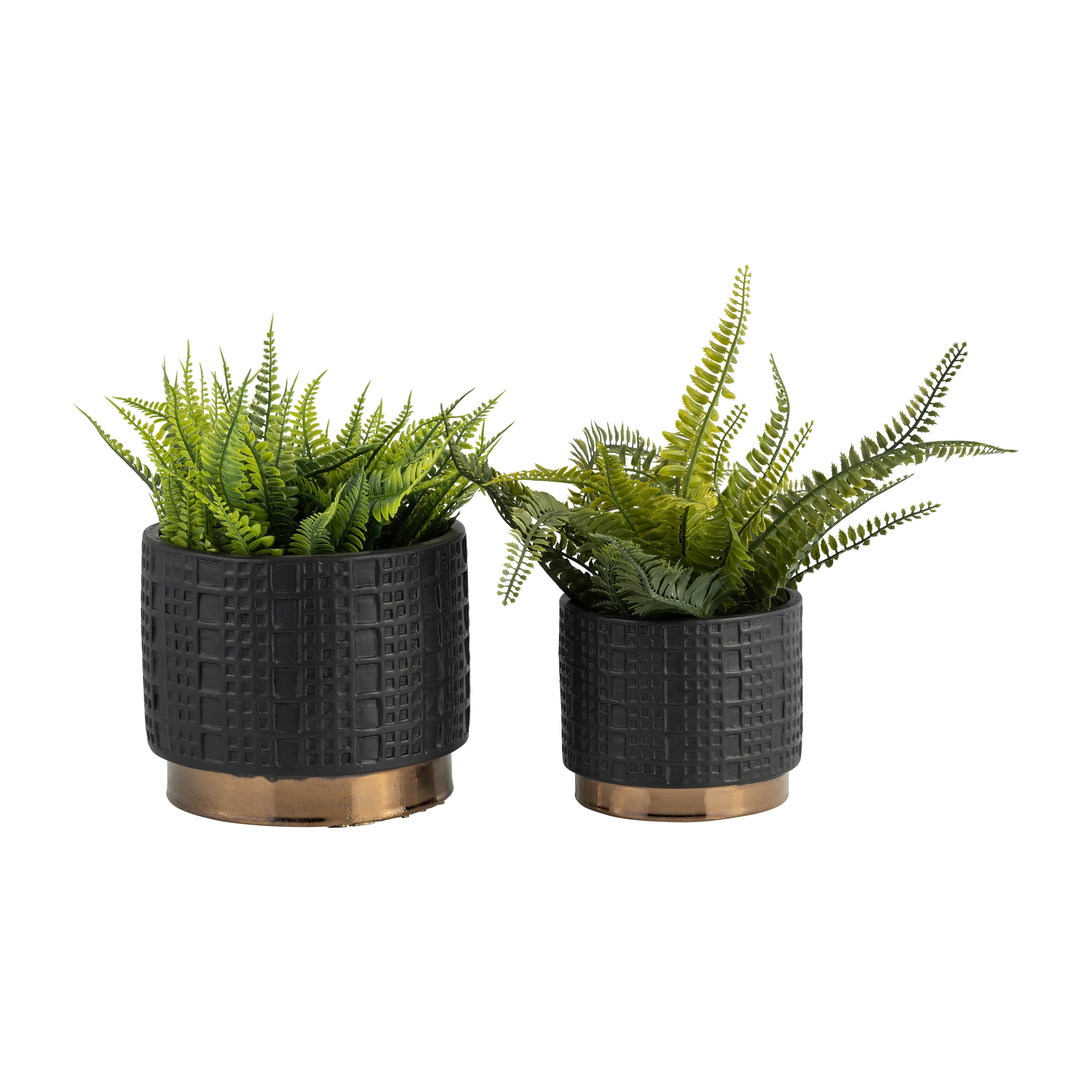 Sagebrook Home Modern Neutral Ceramic Planter Set of 2 - 8x8x7