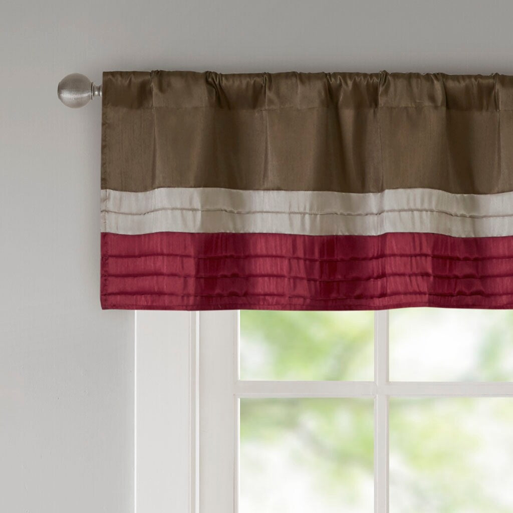 Gracie Mills Nixon Polyoni Pintuck Rod Pocket Window Valance