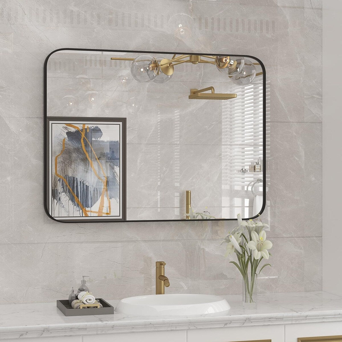 Wall-Mounted Mirrors - Premium Rectangular Bathroom Mirror