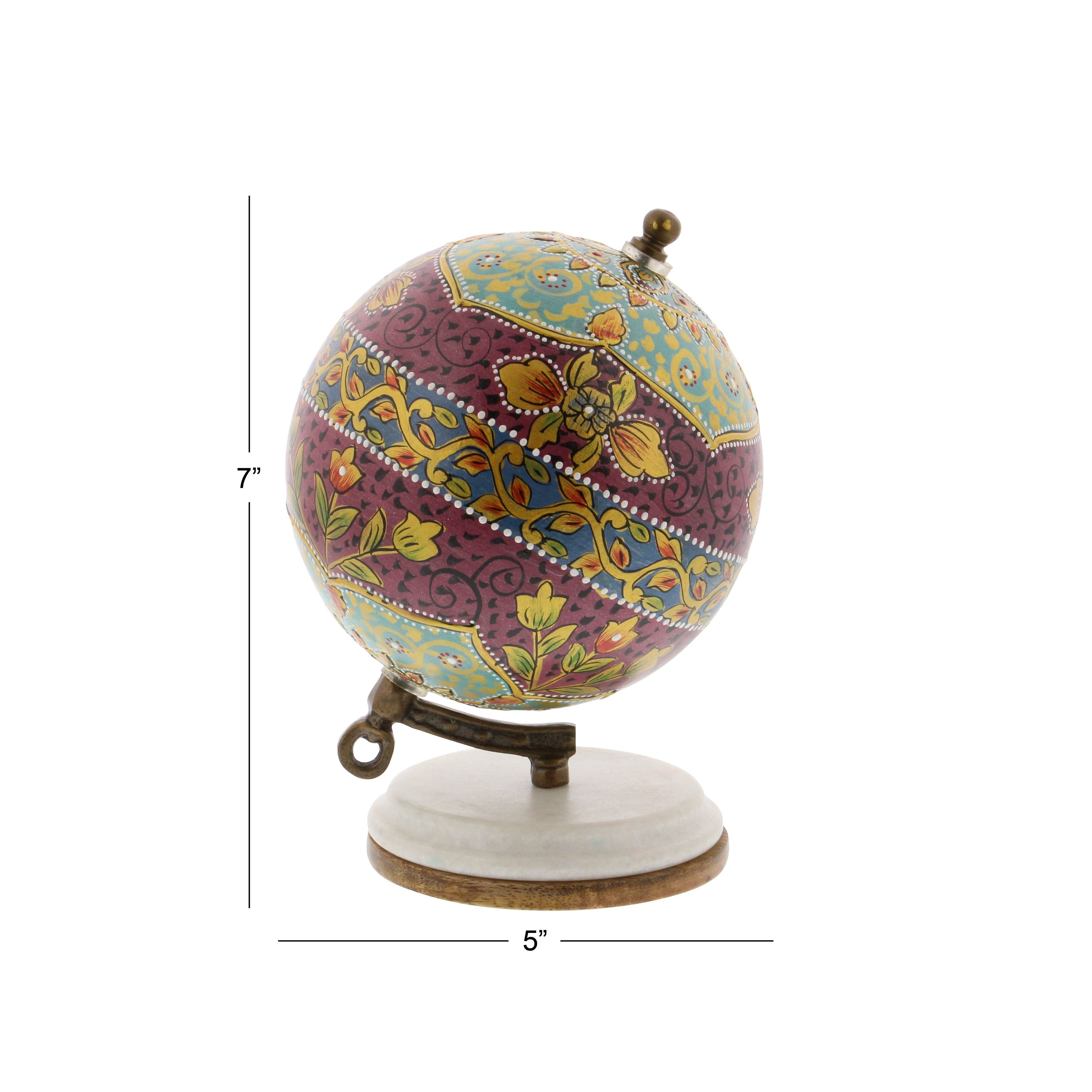 Multi Resin Traditional Globe 7 x 5 x 5