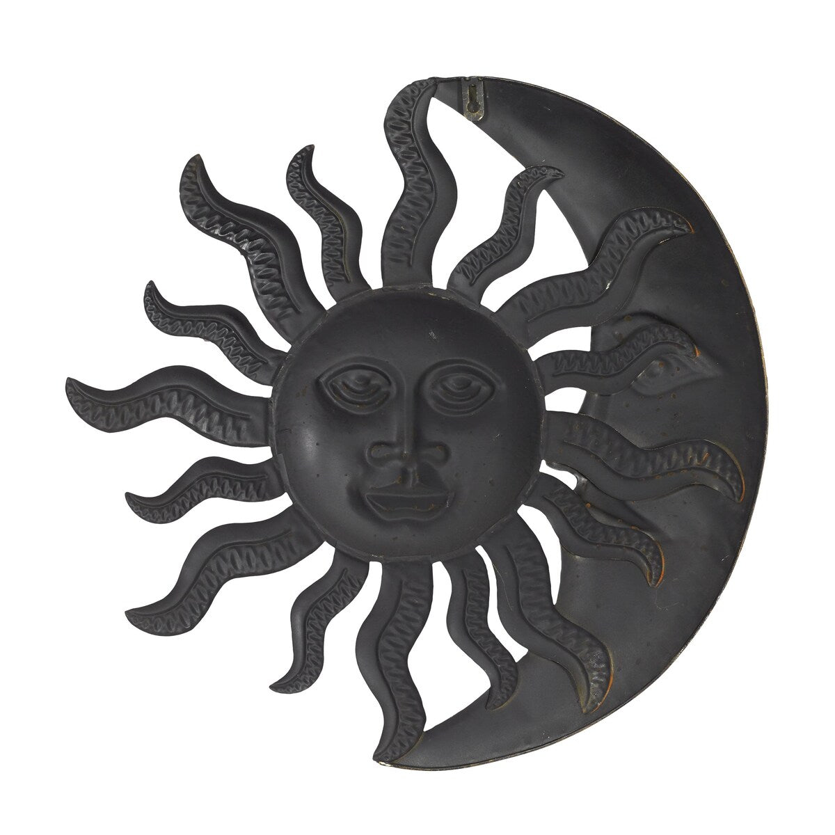 Metal Sun and Moon Indoor Outdoor Home Wall Decor - Red - Roche River Decor