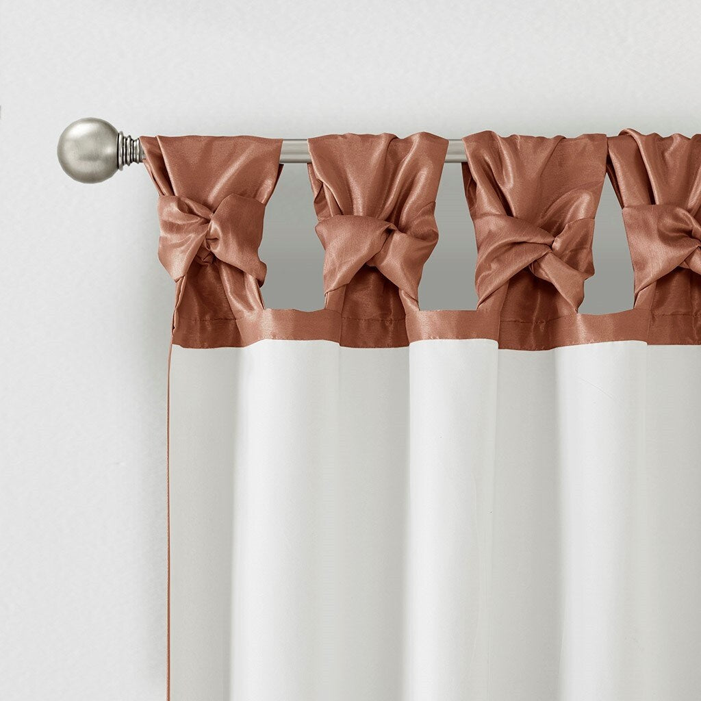 Twist Tab Lined Window Curtain Panel