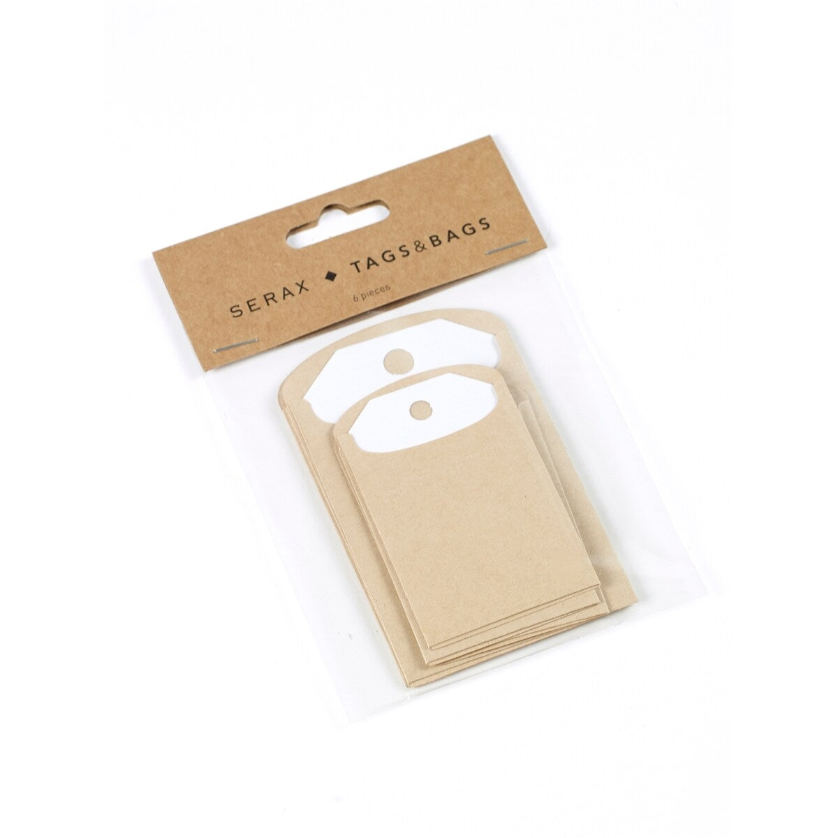 Bags & Tags Feeling 6Pcs 2 Sizes Kraft -A