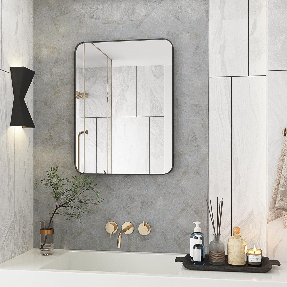 Wall-Mounted Mirrors - Premium Rectangular Bathroom Mirror